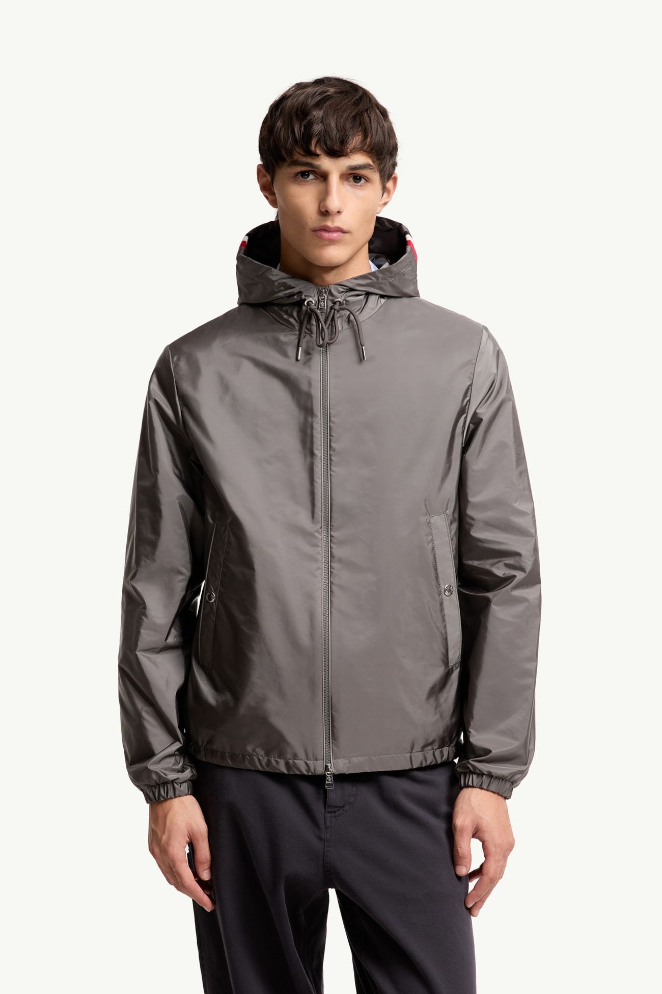 Grimpeurs Hooded Windbreaker Men Gray Moncler 3