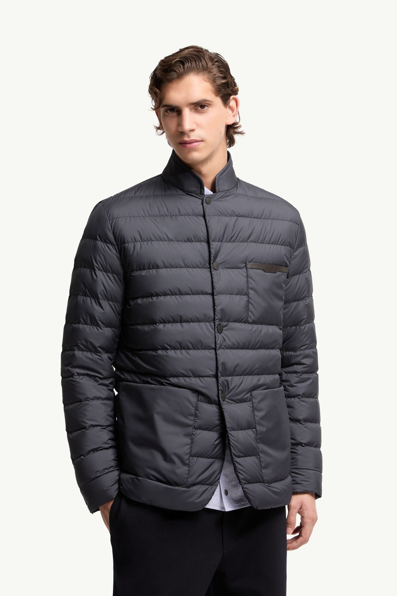 Kenai Mid-Length Down Jacket Men Dark Blue Moncler 3