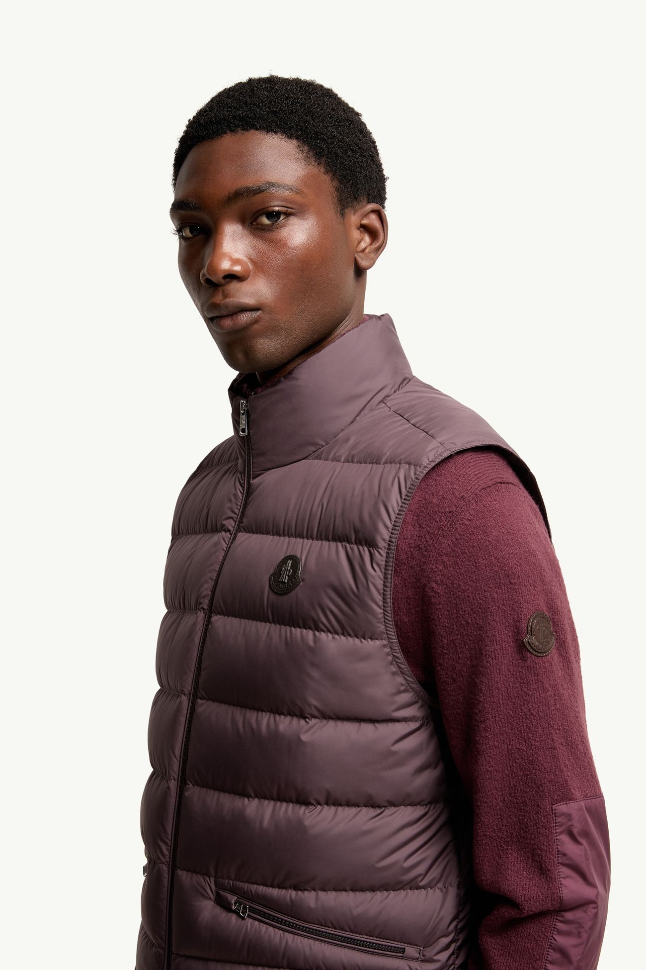 Lechtal男士羽绒马甲 男士 葡萄红色 Moncler 1