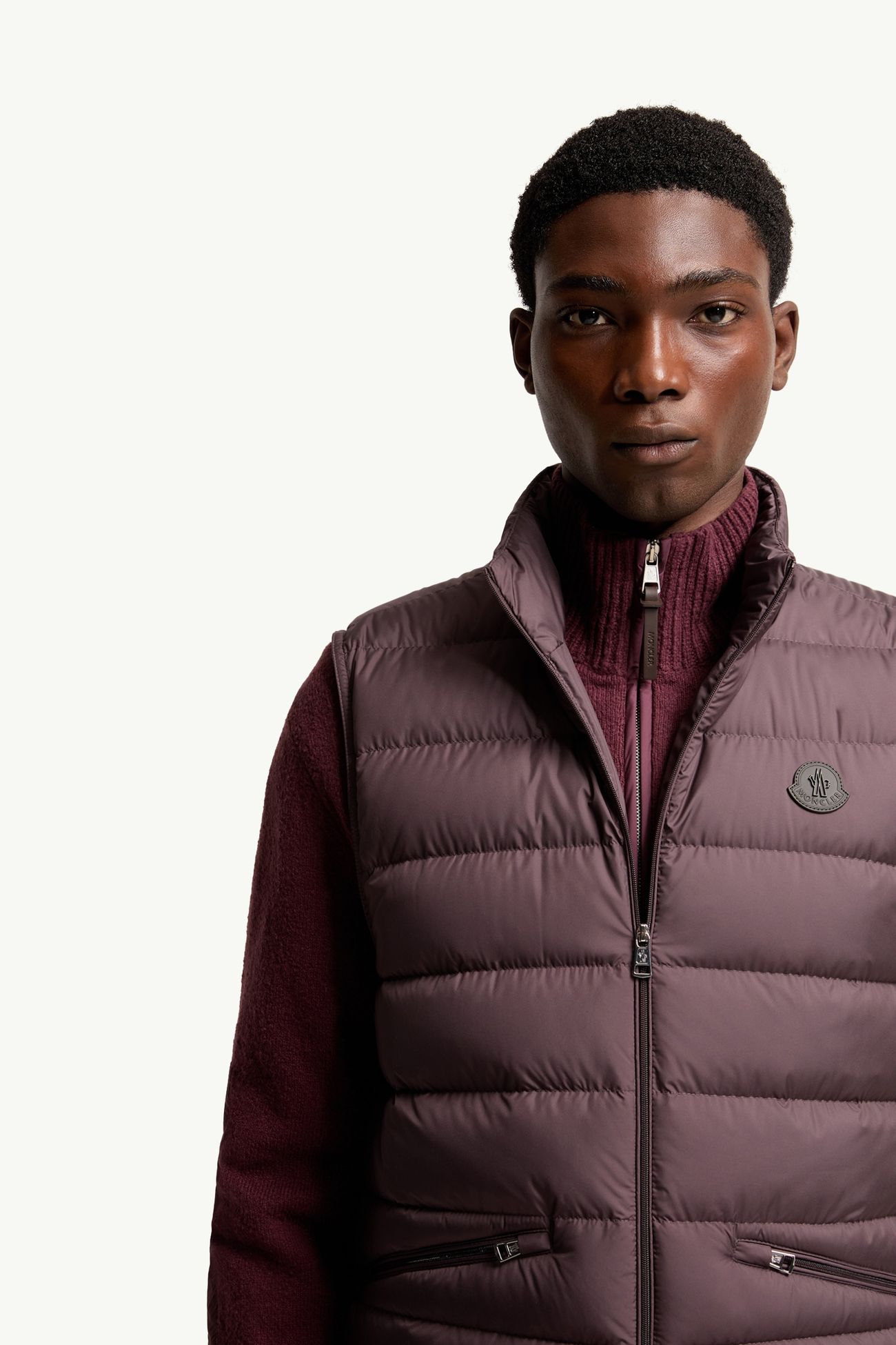 Gilet imbottito in piuma Lechtal Uomo Rosso Uva Moncler 5