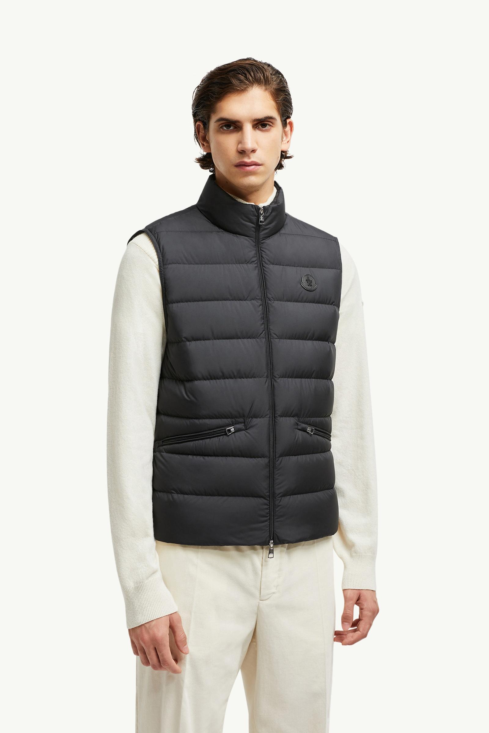 Black Lechtal Down Vest - Vests for Men | Moncler US