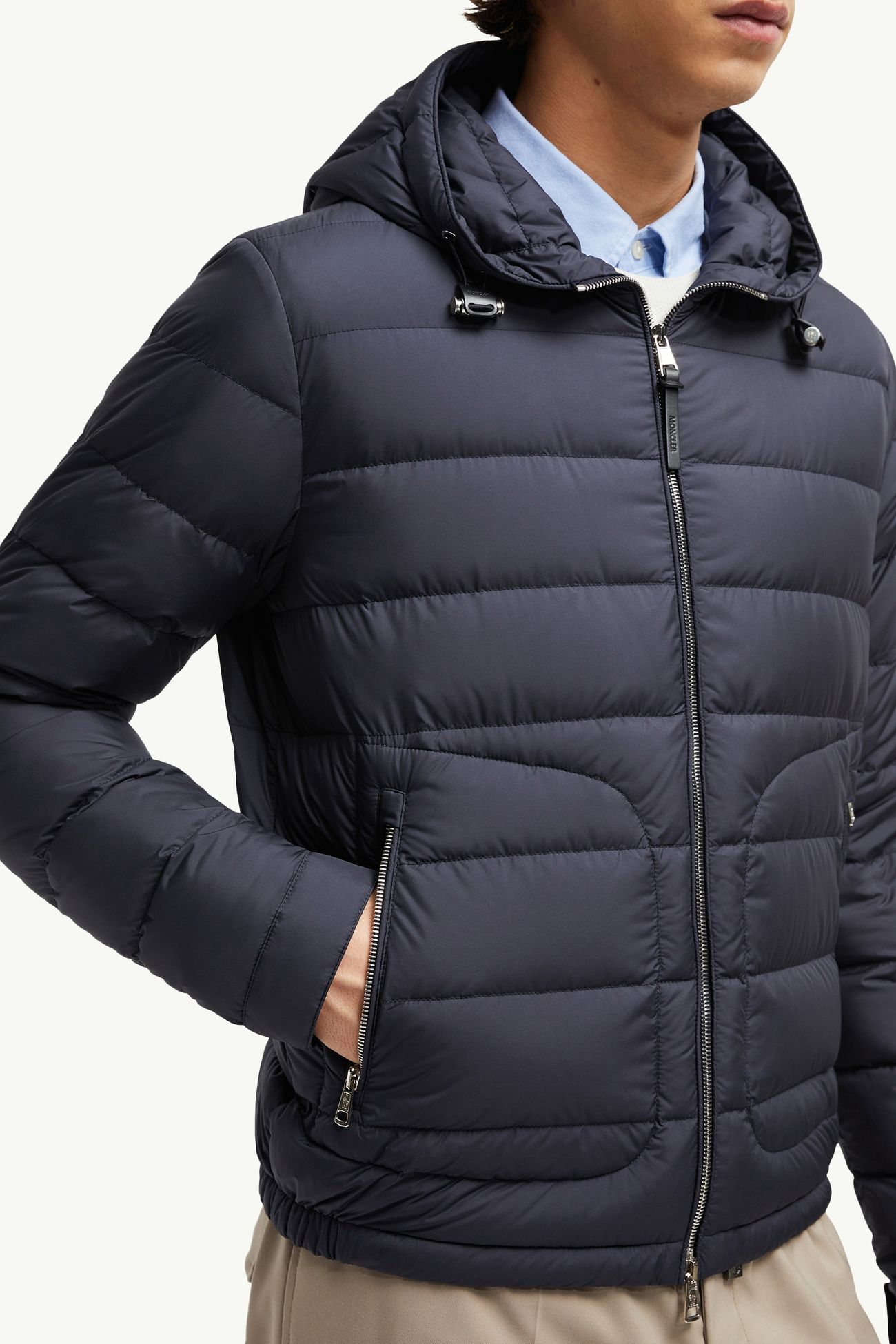 Sestriere kurze Daunenjacke mit Kapuze Herren Navyblau Moncler 5