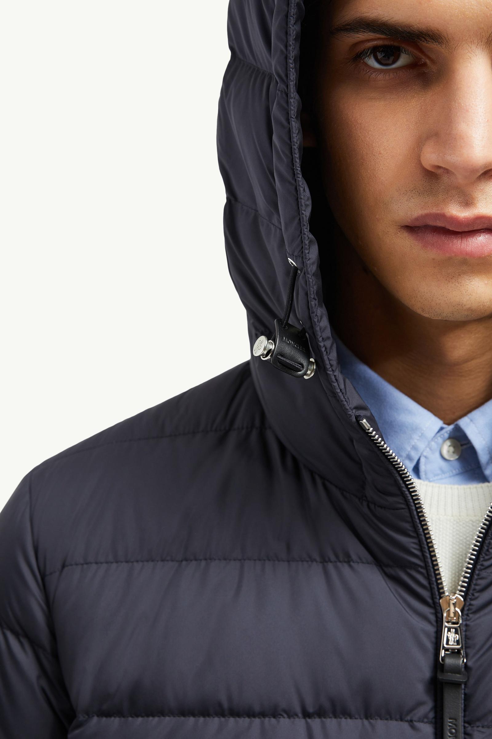 Navy Blue Sestriere Hooded Short Down Jacket - Short Down Jackets