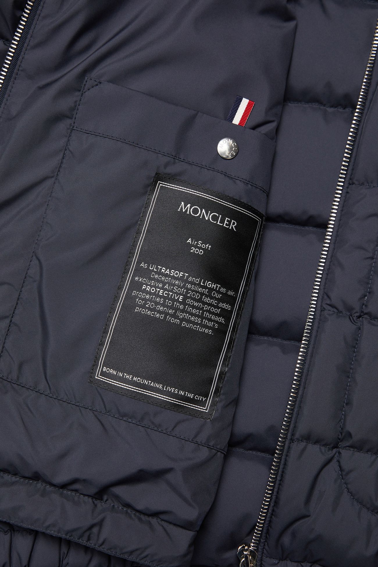 Sestriere Hooded Short Down Jacket Men Navy Blue Moncler 7