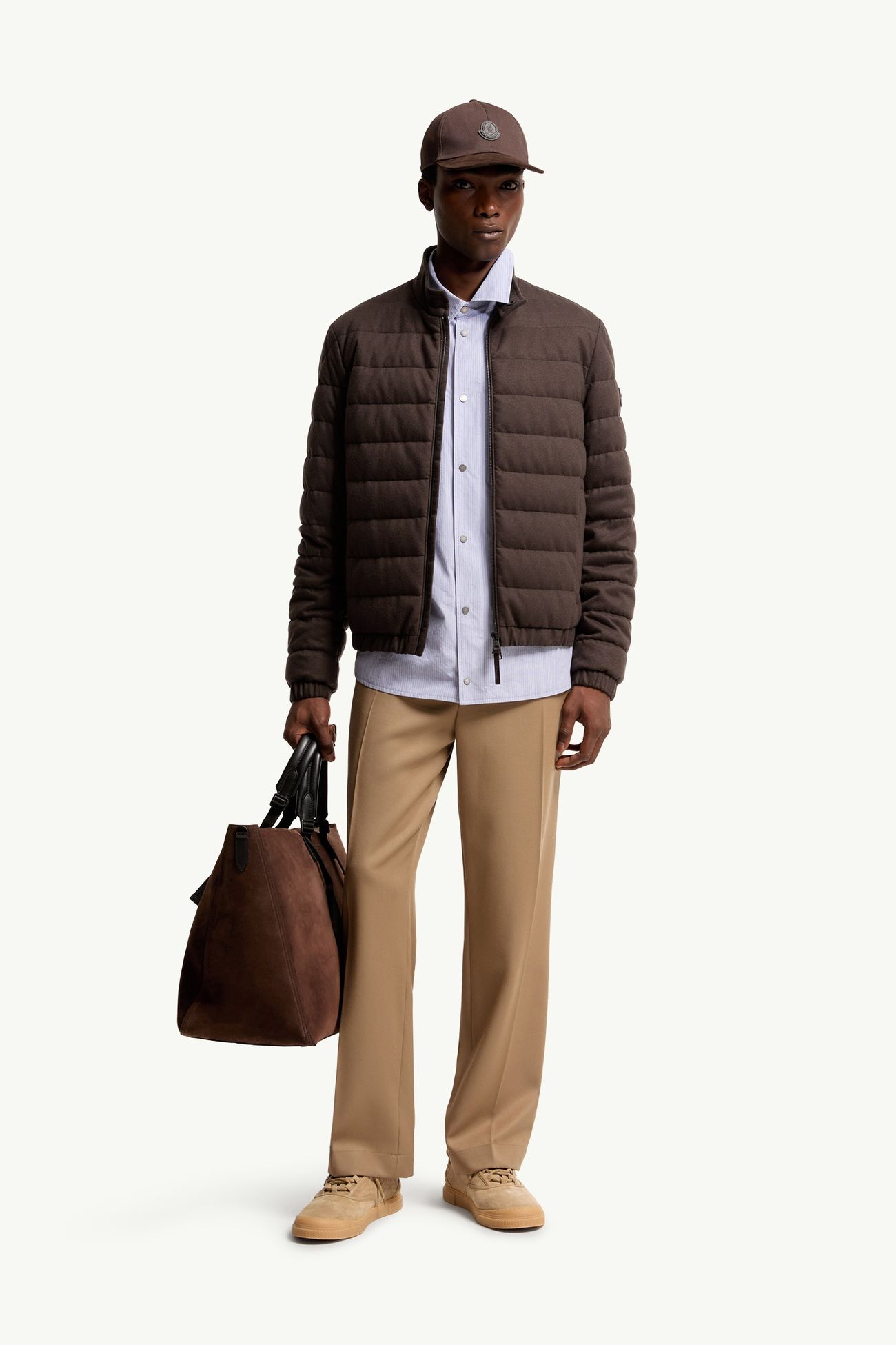 Luray羊絨混紡短身羽絨外套 男士 啡色 Moncler 0