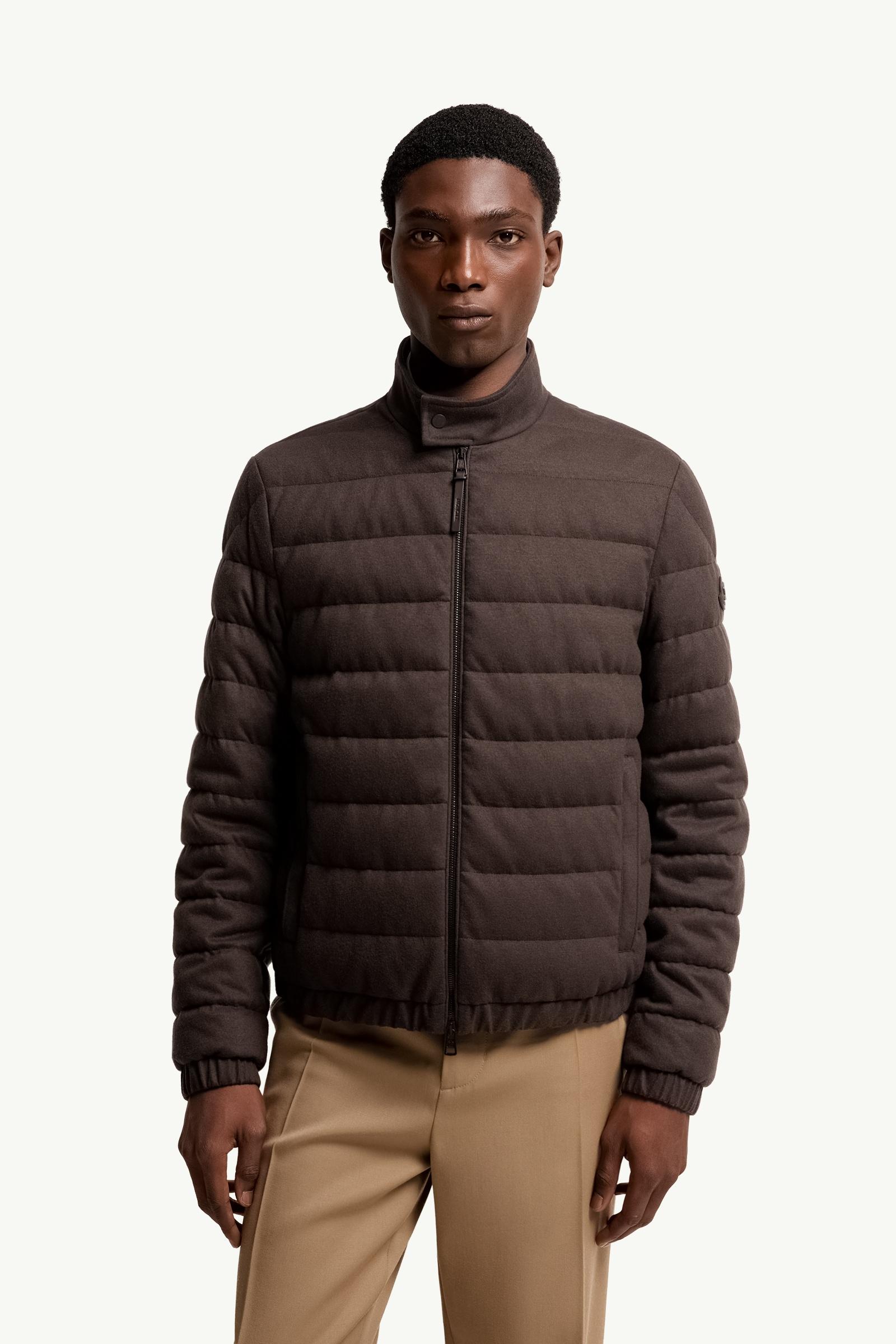 Brown Luray Cashmere Blend Short Down Jacket - Short Down Jackets