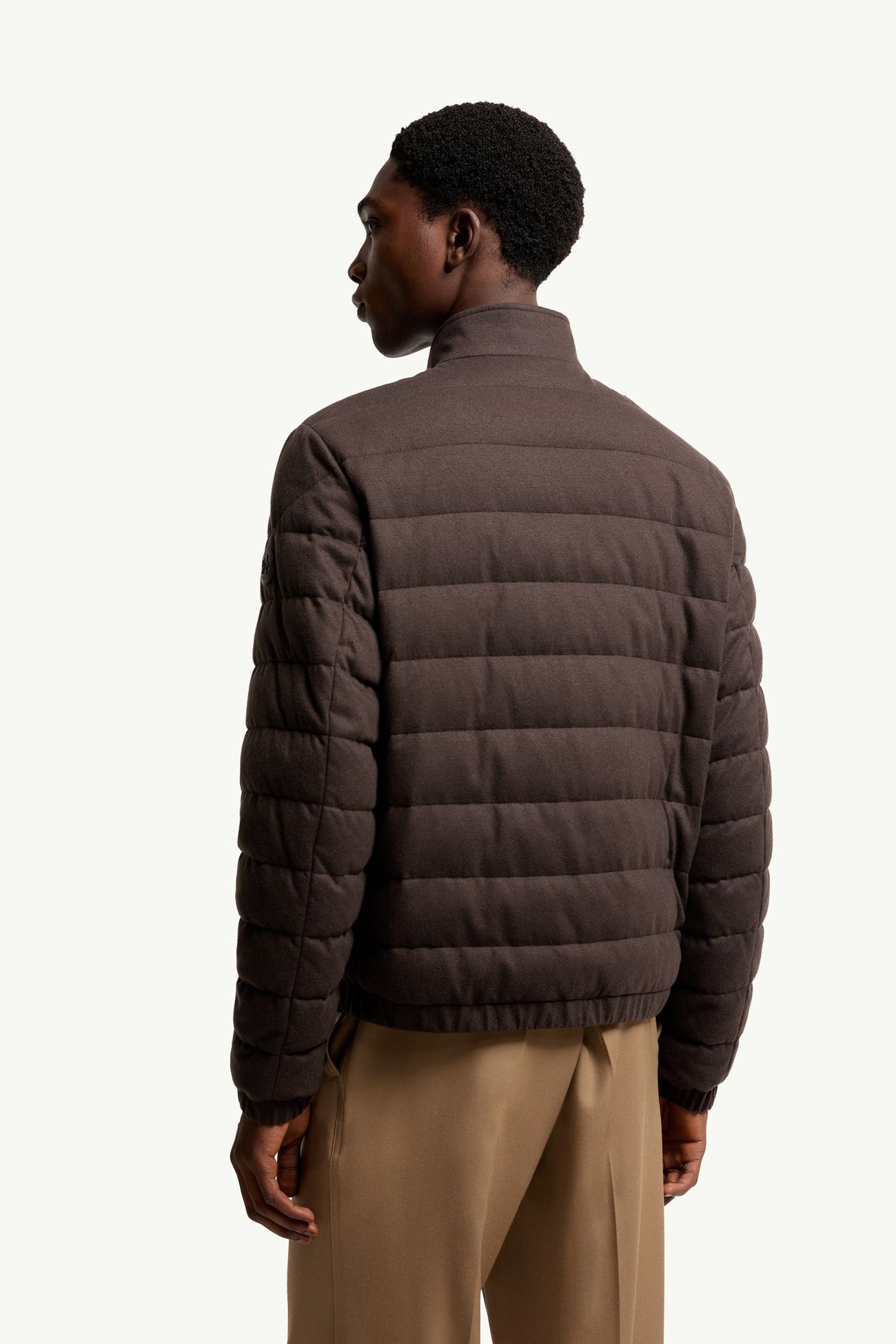 Doudoune courte Luray en cachemire mélangé Hommes Marron Moncler 4