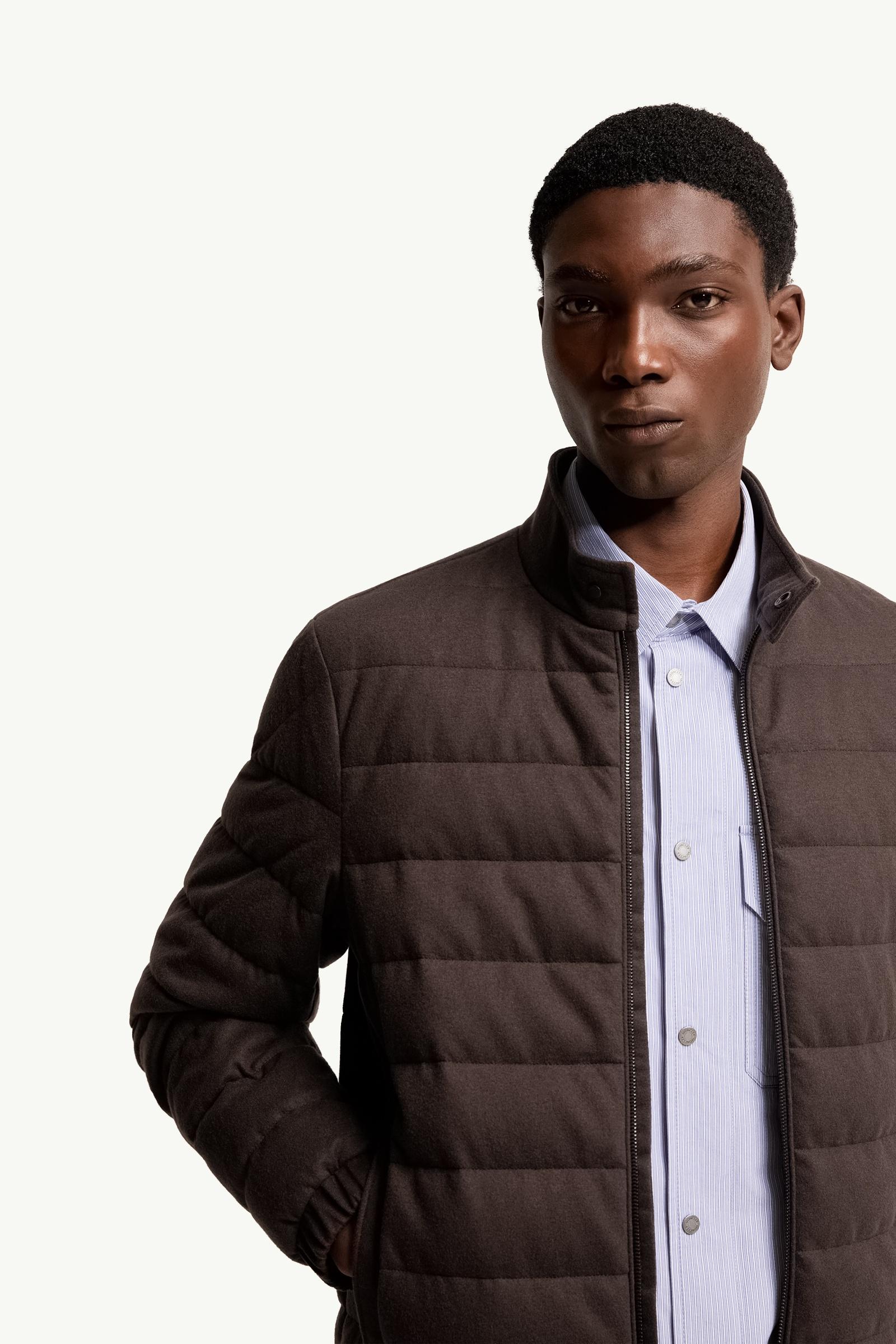 Brown Luray Cashmere Blend Short Down Jacket - Short Down Jackets