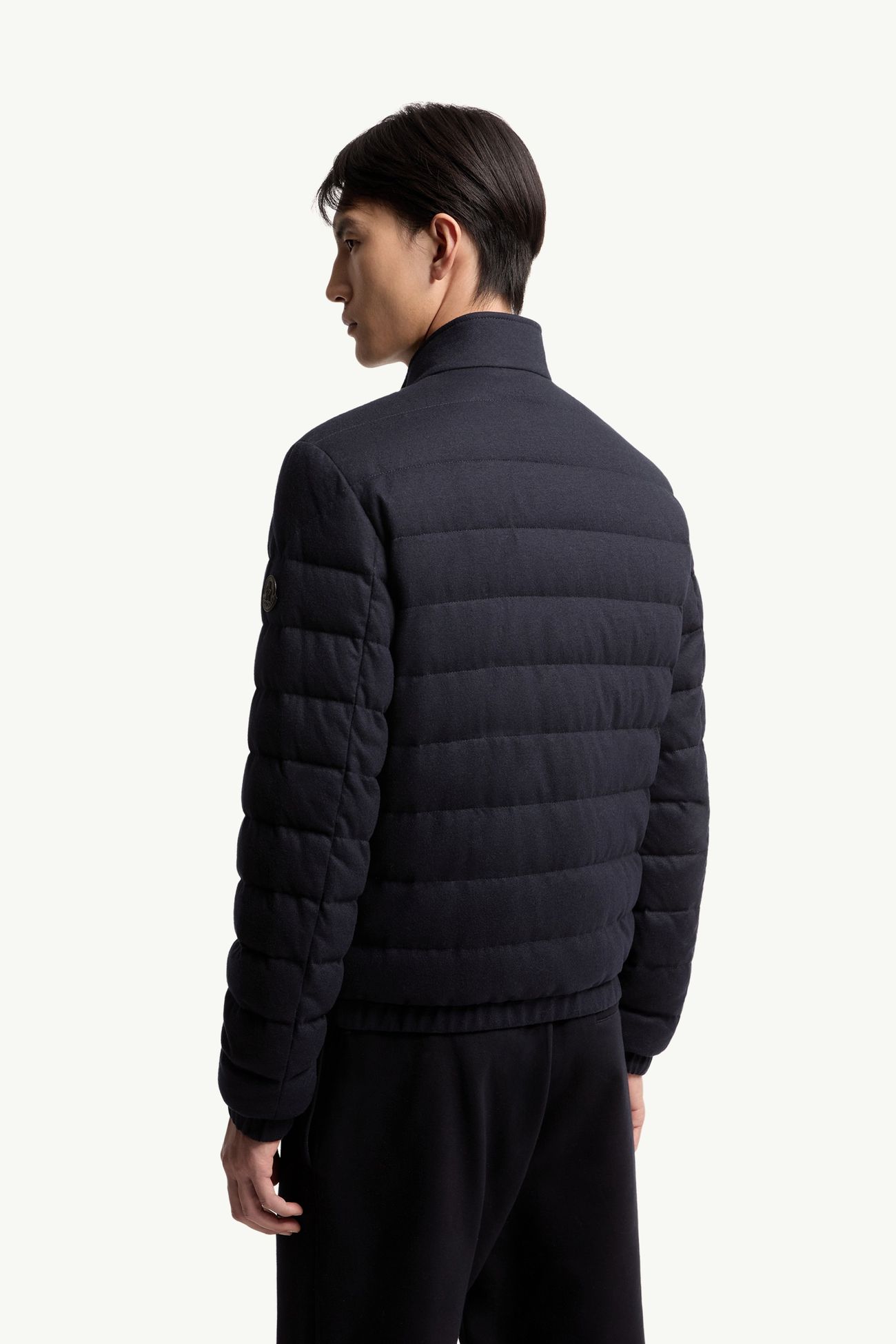 Piumino corto Luray in misto cashmere Uomo Blu Navy Moncler 4