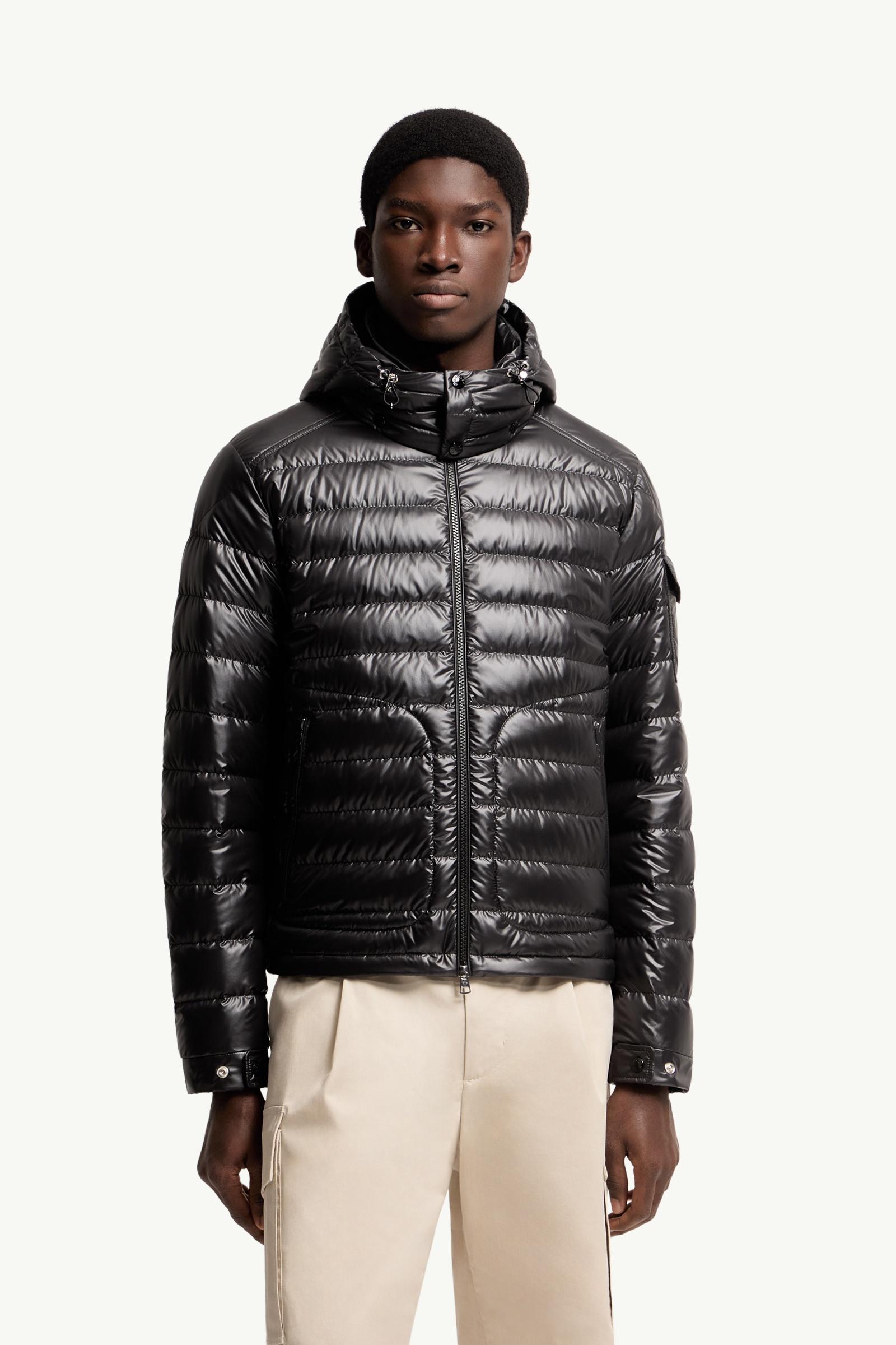 Black Lauros Hooded Short Down Jacket - Short Down Jackets for Men