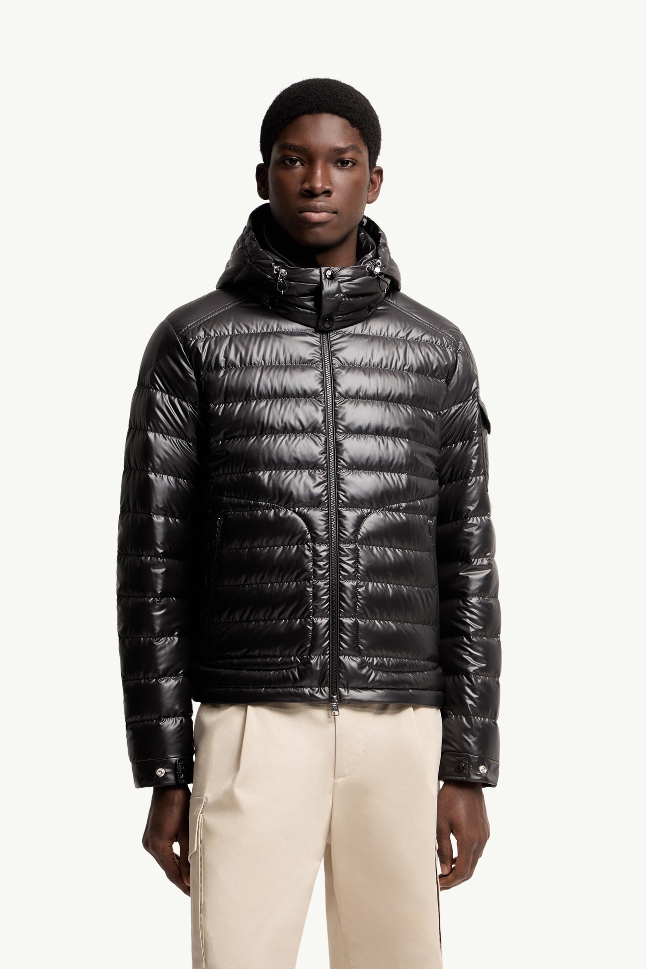 Piumino corto Lauros con cappuccio Uomo Nero Moncler 3