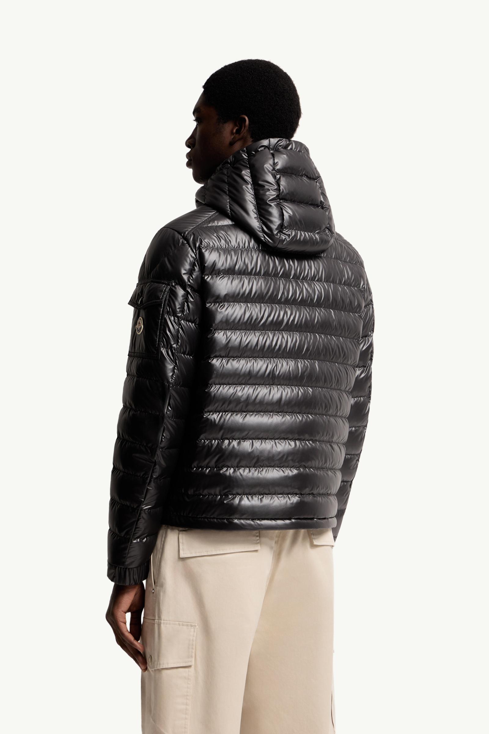 Black Lauros Hooded Short Down Jacket - Short Down Jackets for Men