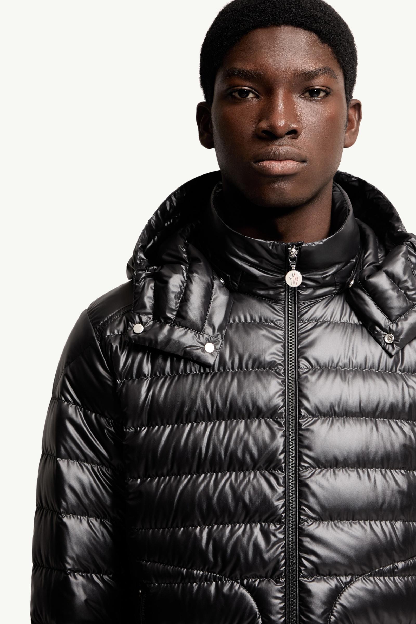 Black Lauros Hooded Short Down Jacket - Short Down Jackets for Men