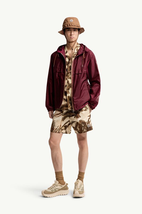 Nidge Kapuzenjacke Herren Burgunderrot Moncler 0