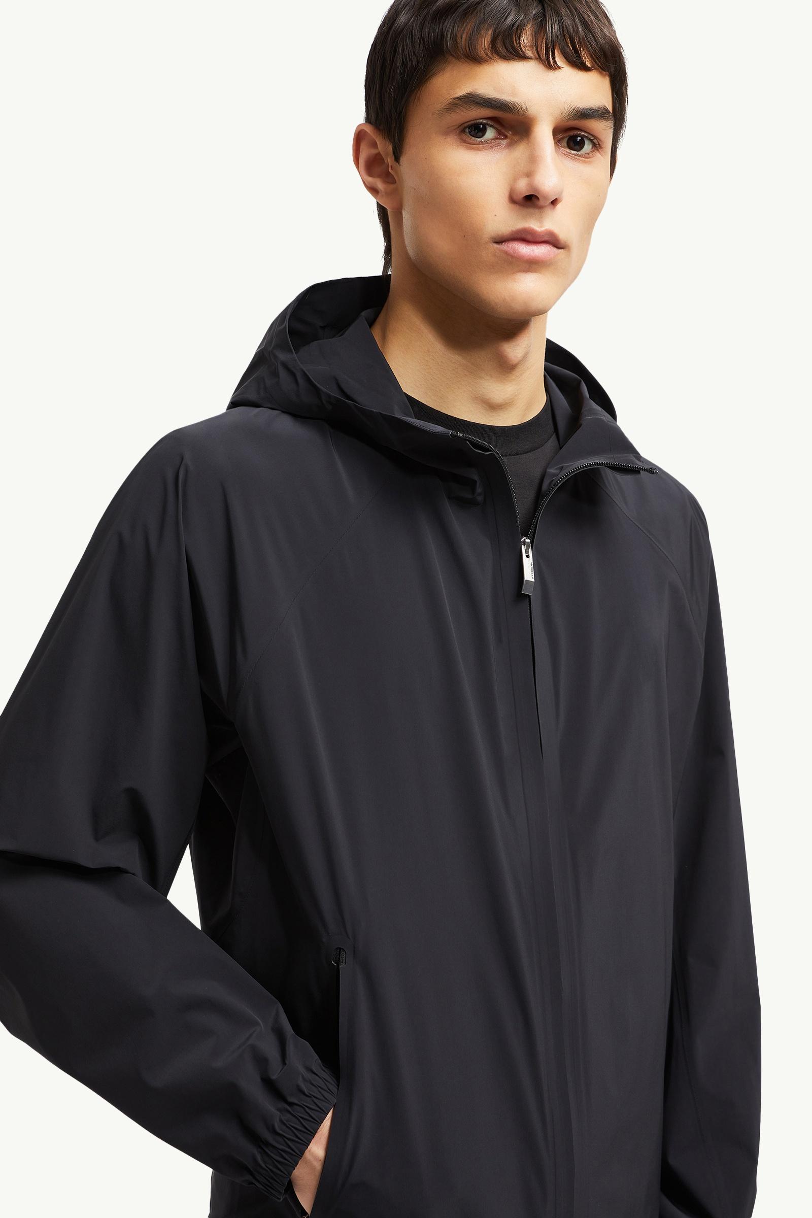 Black Chalvine Hooded Jacket - Windbreakers & Raincoats for Men