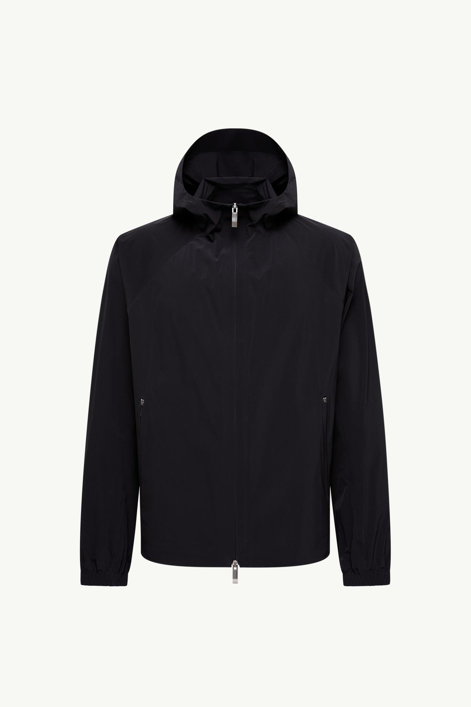 Black Chalvine Hooded Jacket - Windbreakers & Raincoats for Men