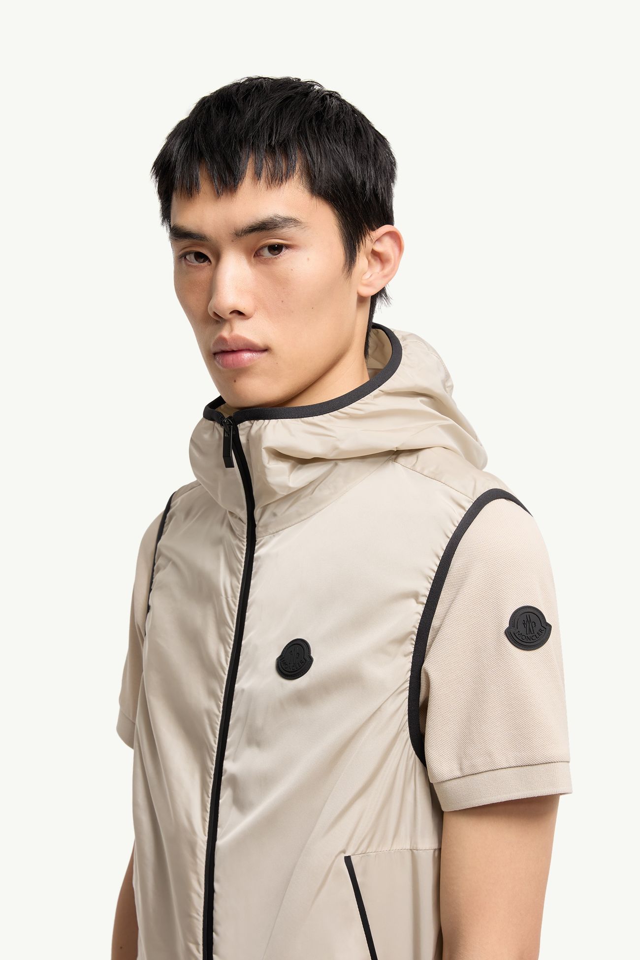 Gilet Moretan à capuche Hommes Beige Clair Moncler 1