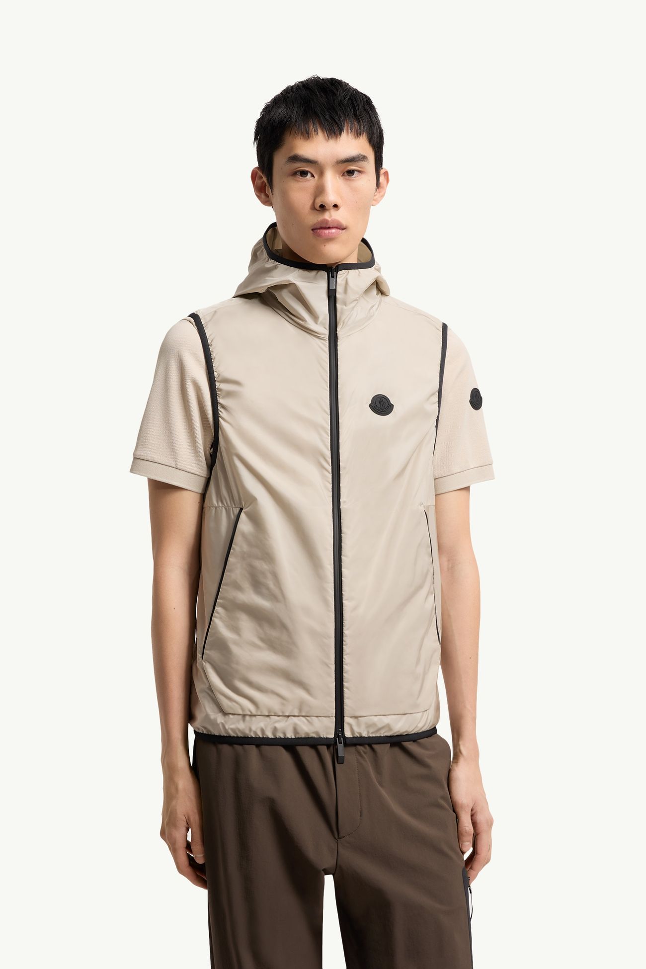 Moretan連帽背心 男士 淺米色 Moncler 3