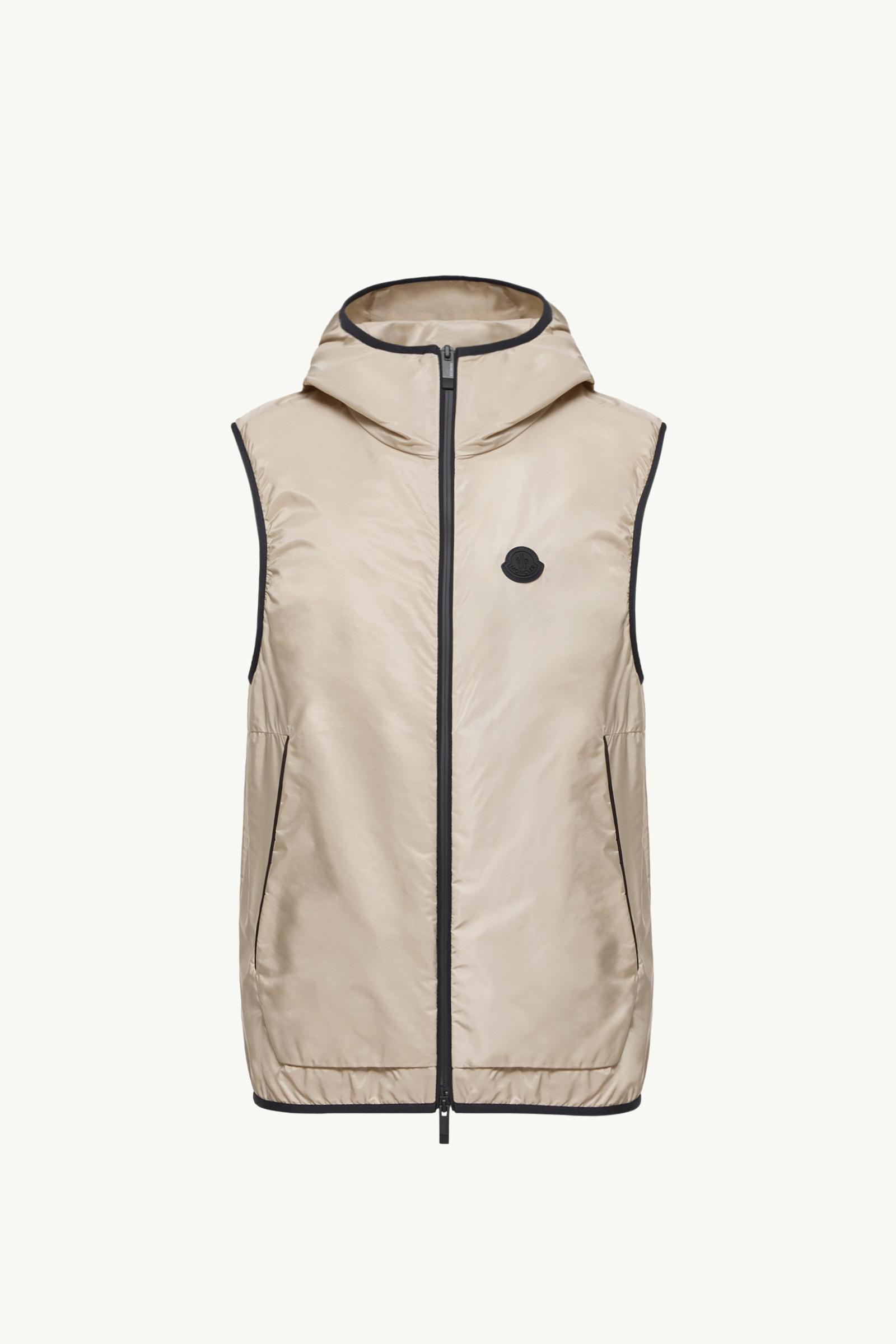 Moretan Hooded Gilet Men Light Beige Moncler