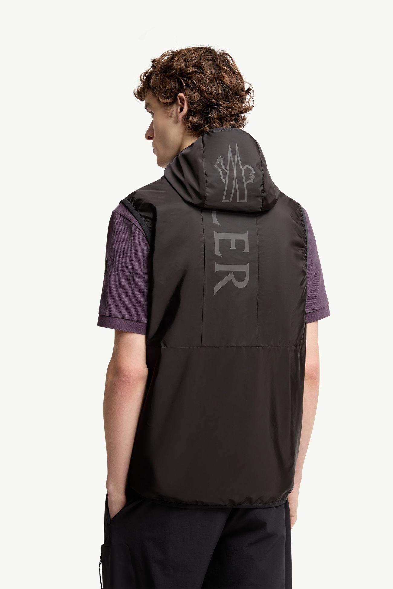 Moretan Hooded Vest Men Black Moncler 4