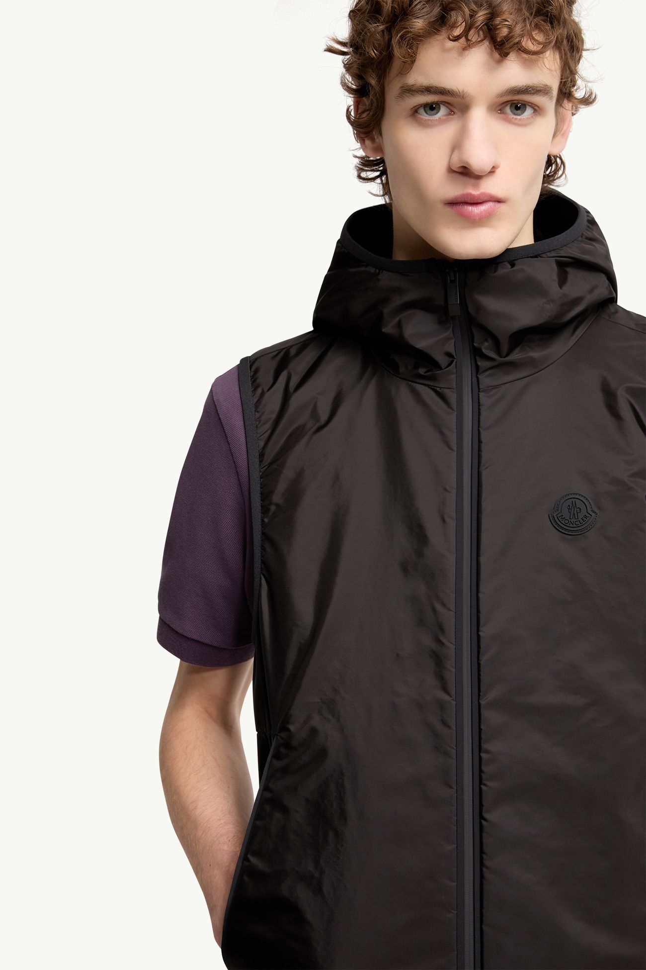 Moretan 후드 베스트 남성 블랙 Moncler 6