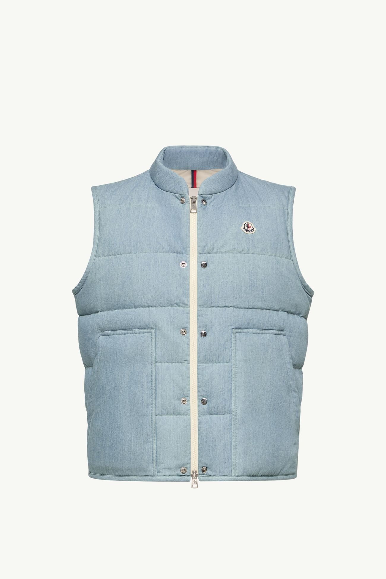 Heceta Denim Down Gilet Men Light Blue Moncler 2