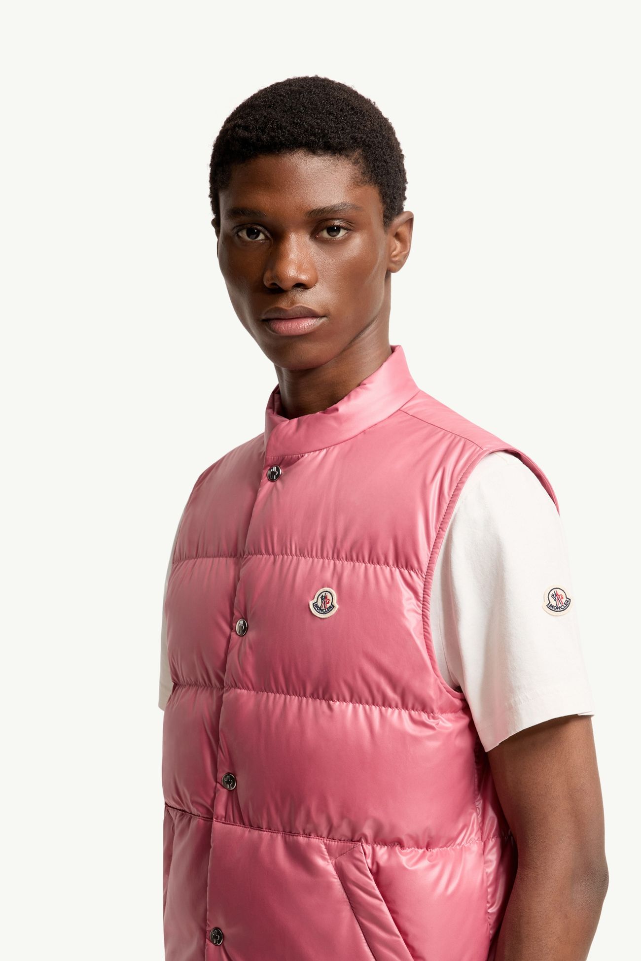 Restigo Down Vest Men Bright Pink Moncler 1