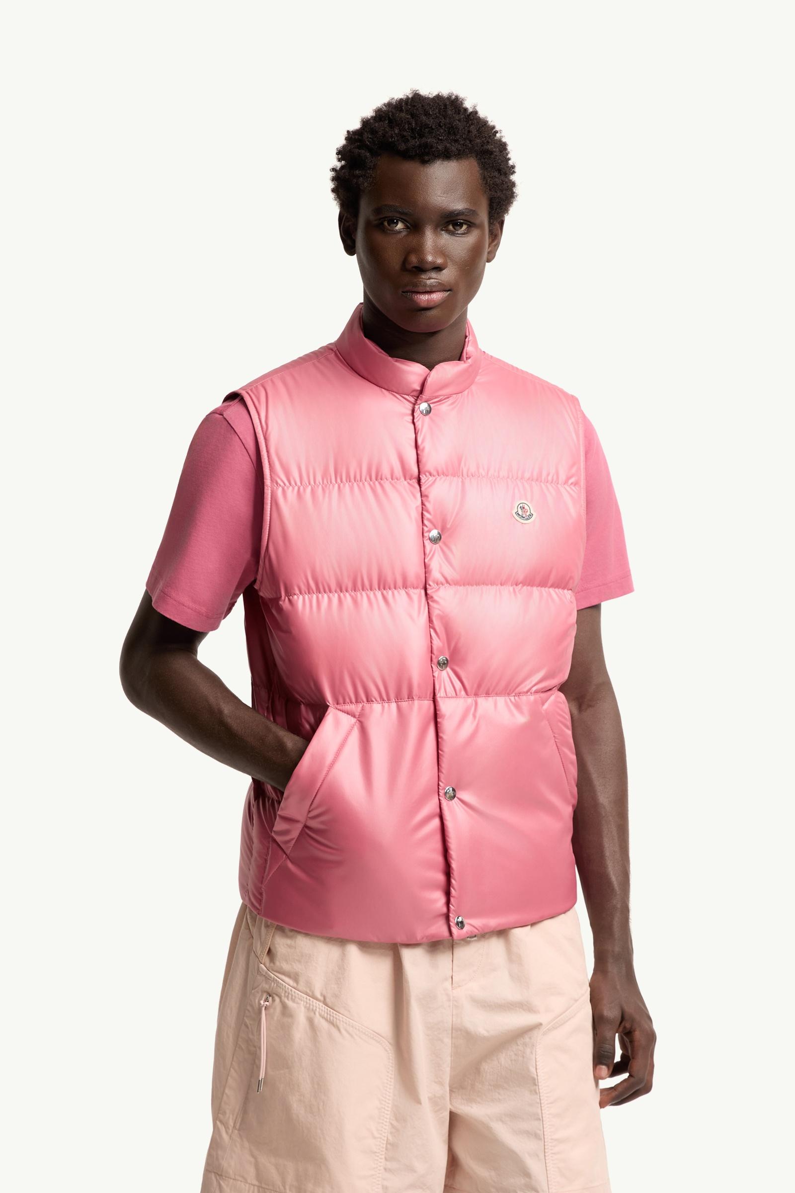 Bright Pink Restigo Down Vest - Vests for Men | Moncler US