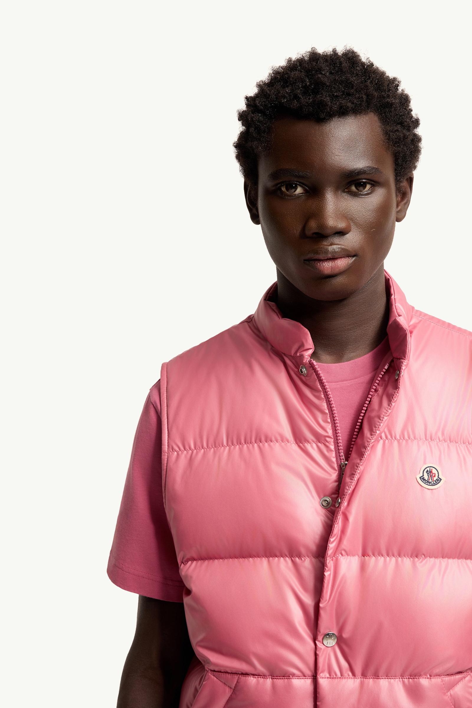 Bright Pink Restigo Down Vest - Vests for Men | Moncler US