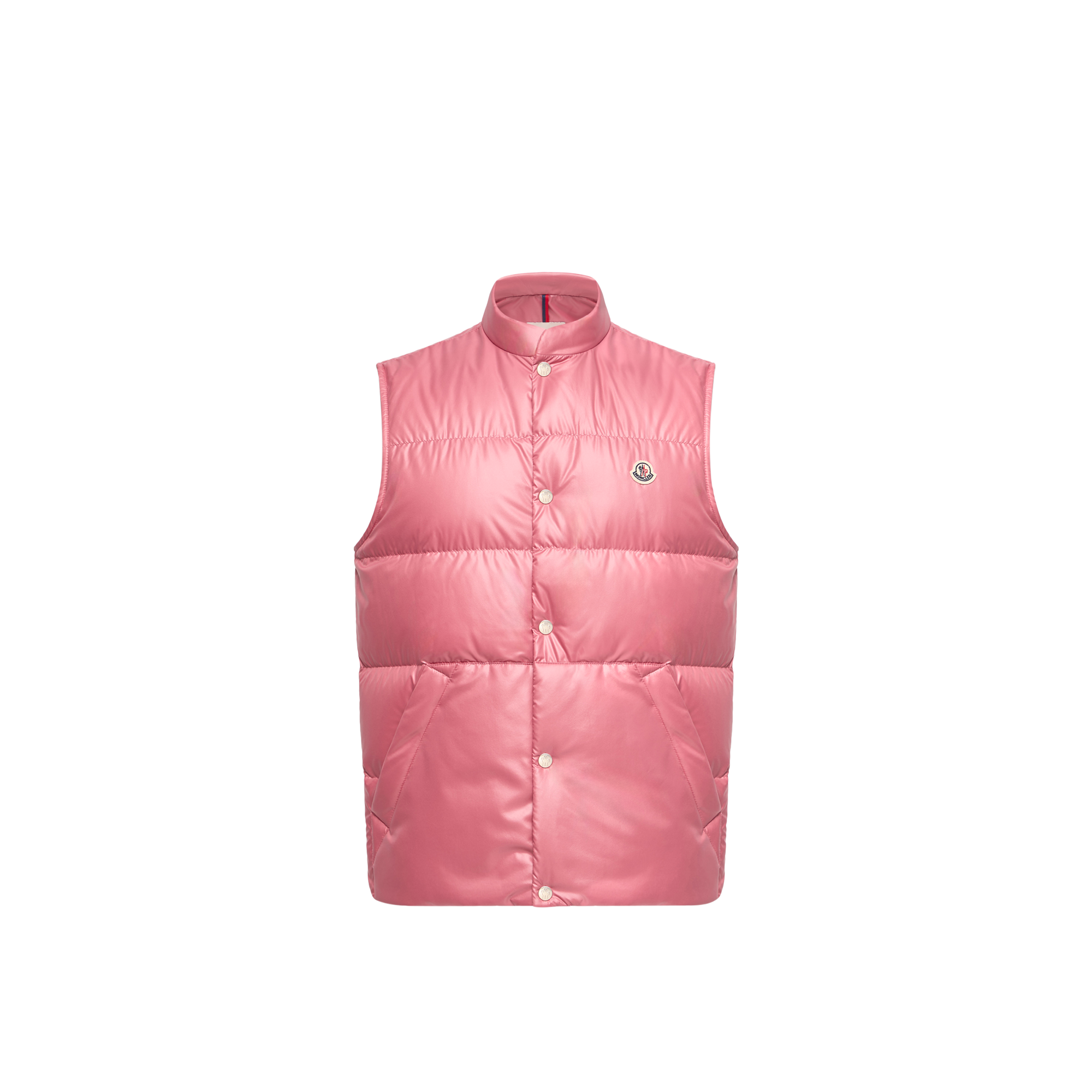 Moncler   Restigo Down Gilet for Men in Pink, Size: 42