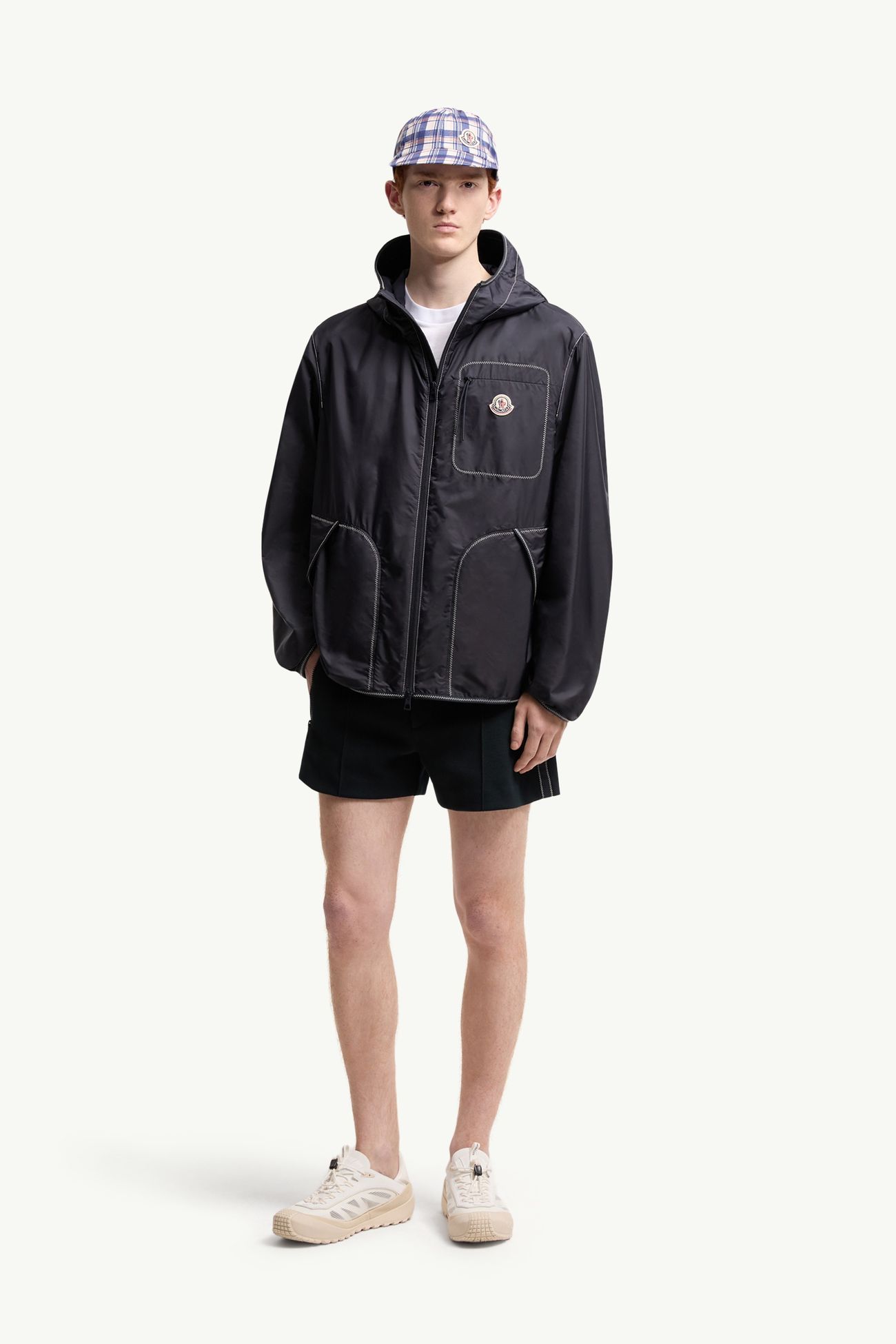 Cortavientos con capucha Terche Hombre Azul Noche Moncler 0