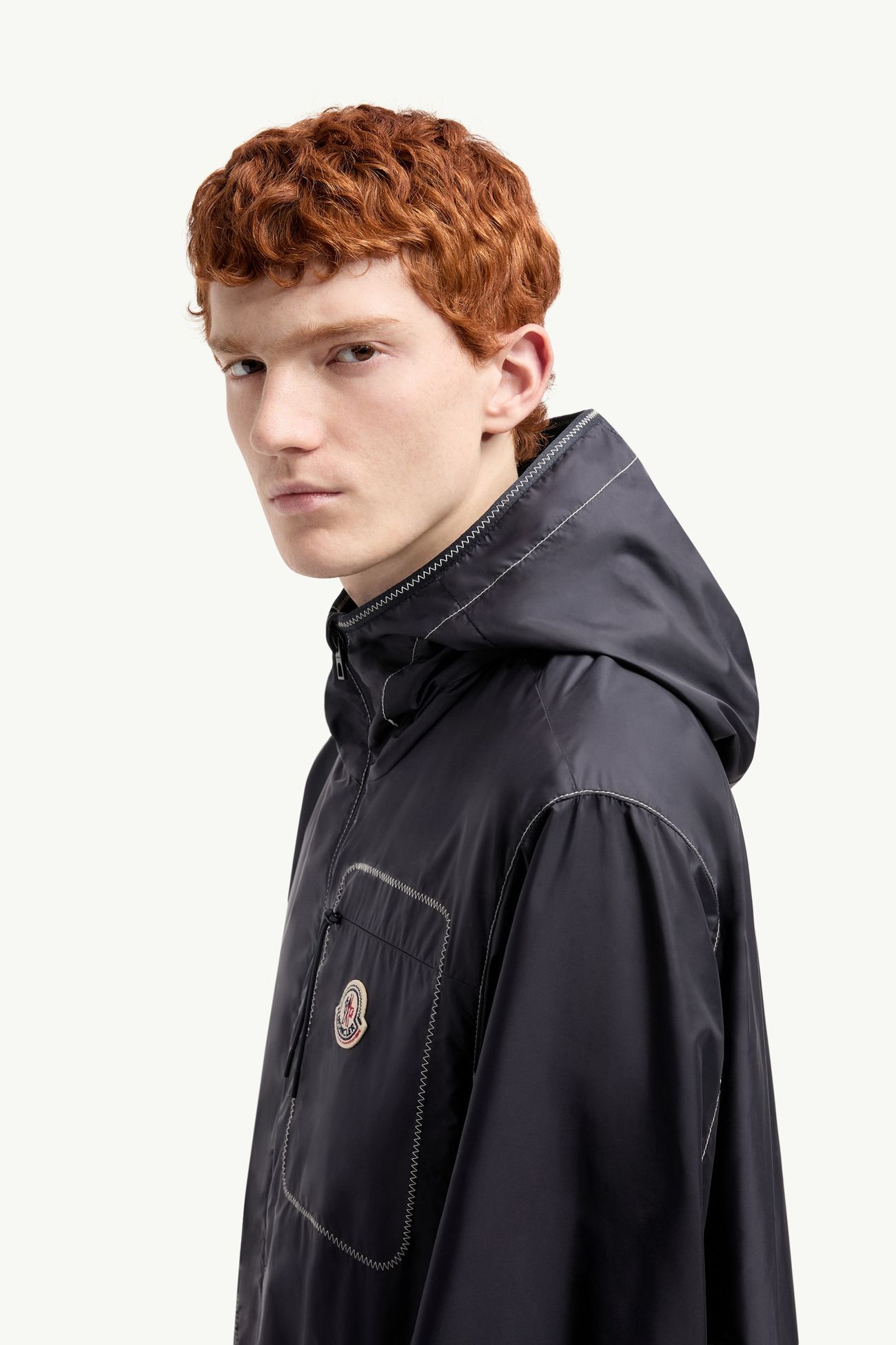 Terche Hooded Windbreaker Men Night Blue Moncler 1