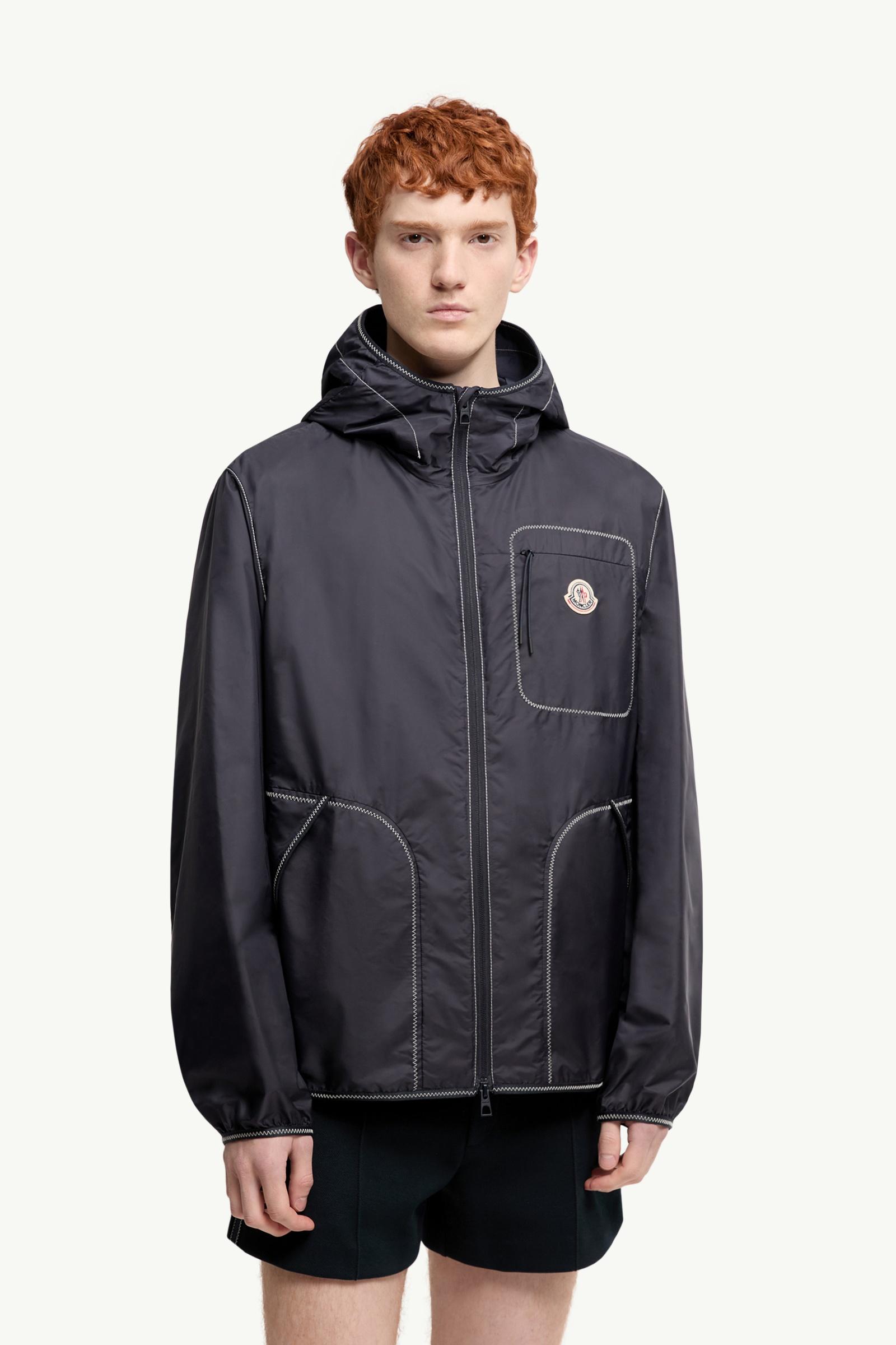 Night Blue Terche Hooded Windbreaker - Windbreakers & Raincoats