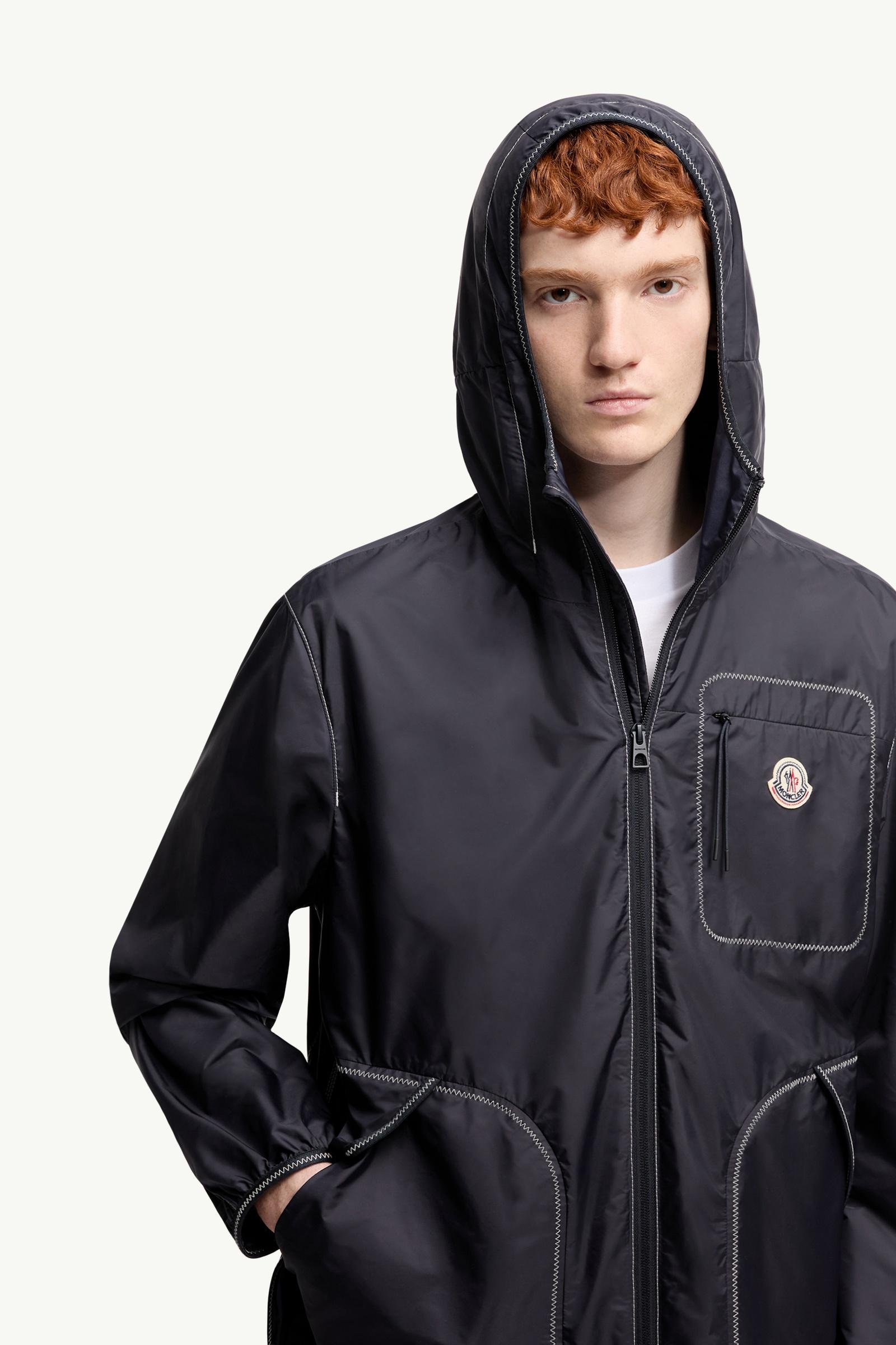 Night Blue Terche Hooded Windbreaker - Windbreakers & Raincoats