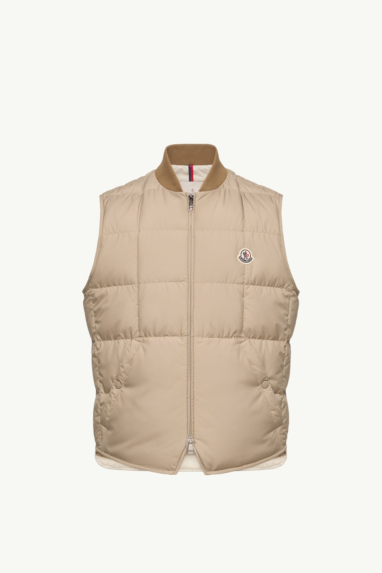 Elberton Square-Quilted Down Gilet Men Gray  Beige Moncler 2