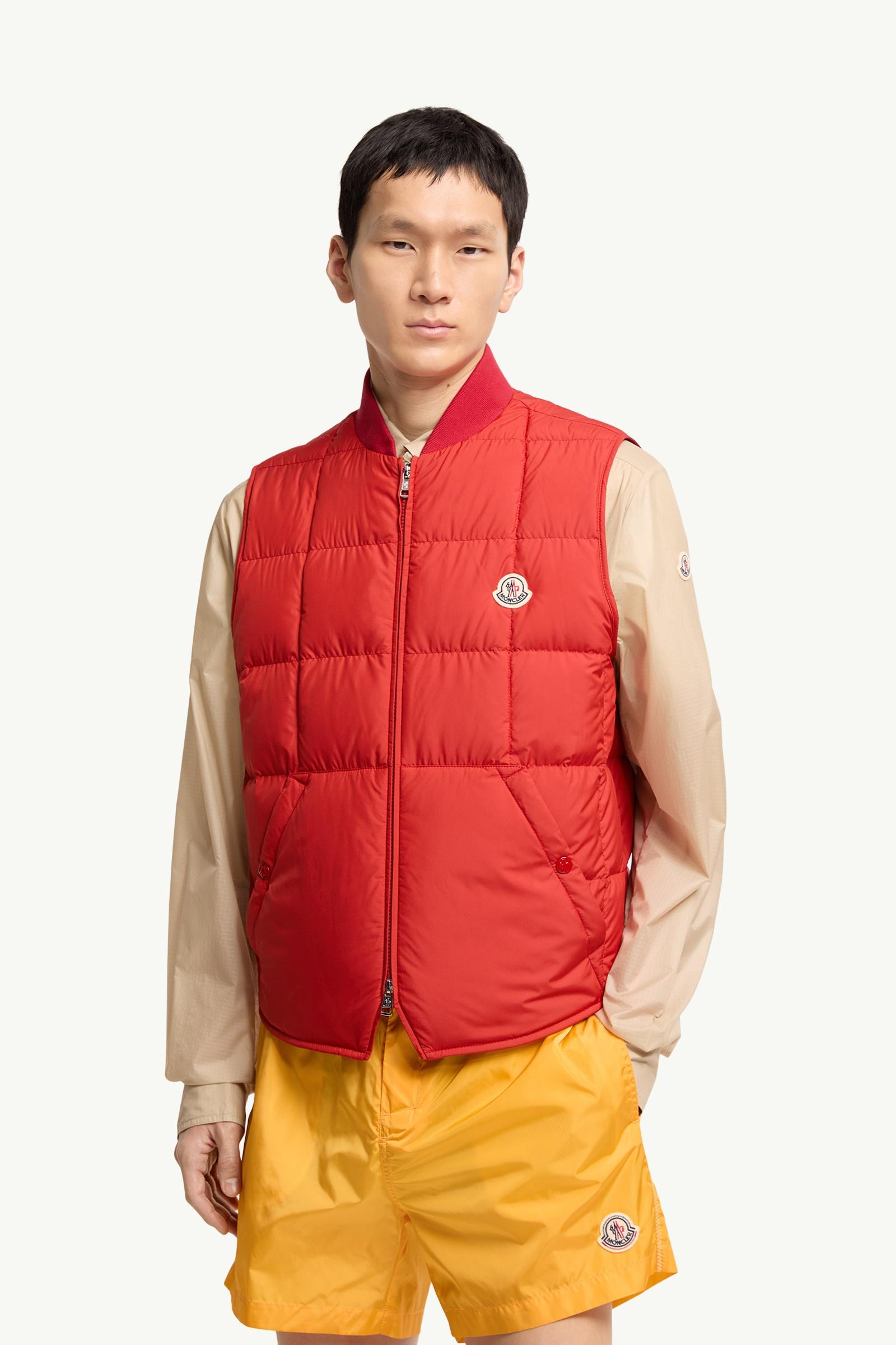 Red Elberton Square-Quilted Down Gilet - Vests for Men | Moncler ES