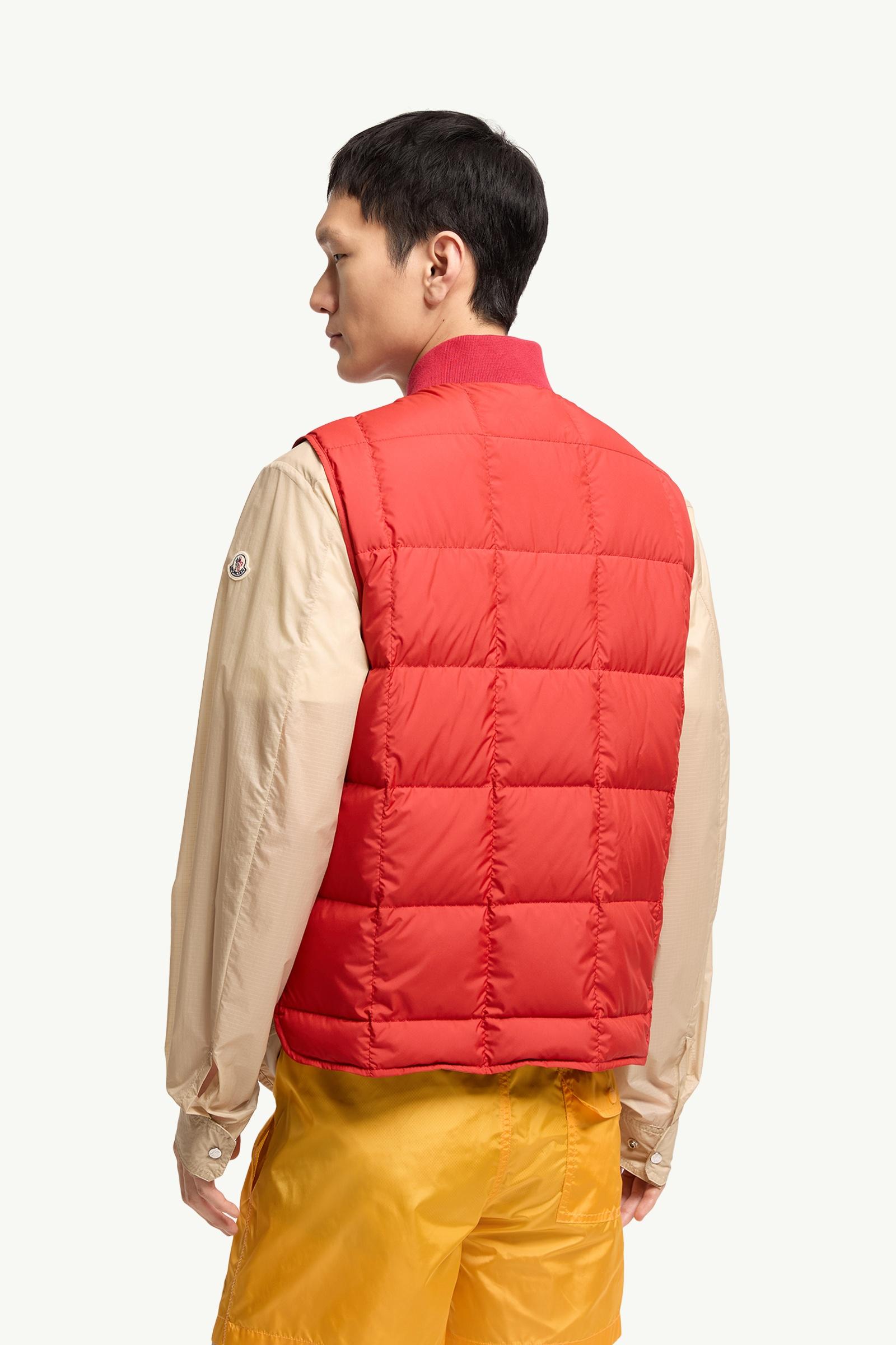 Red Elberton Square-Quilted Down Vest - Vests for Men | Moncler US
