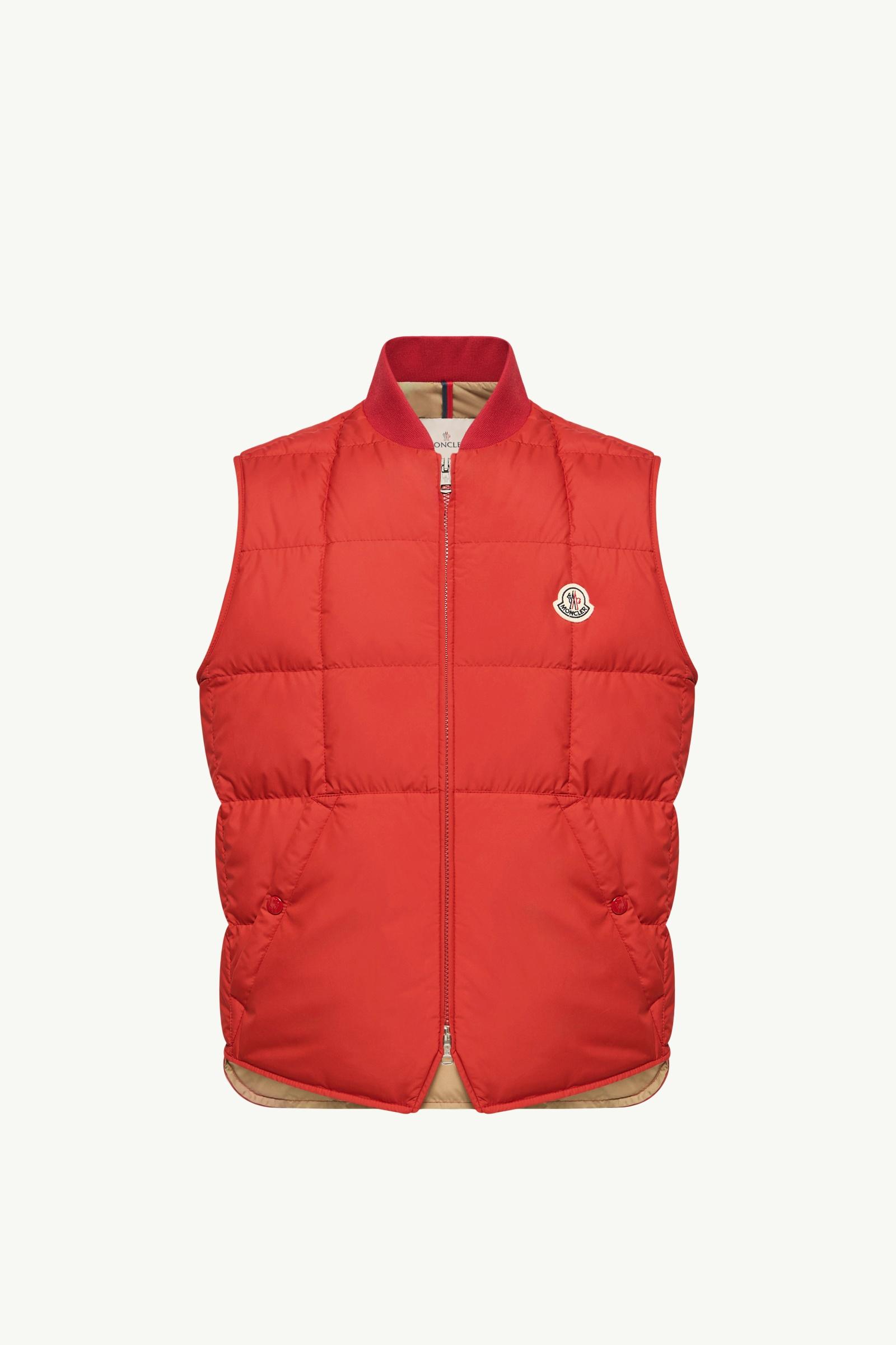 Red Elberton Square-Quilted Down Gilet - Vests for Men | Moncler TW