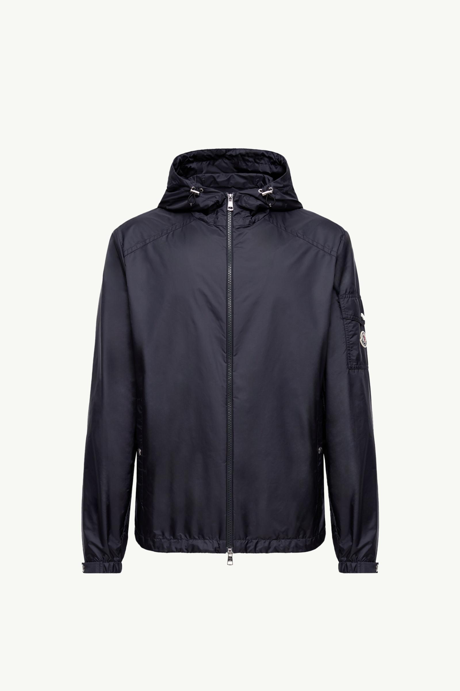 Etiache Hooded Rain Jacket Men Navy Blue Moncler