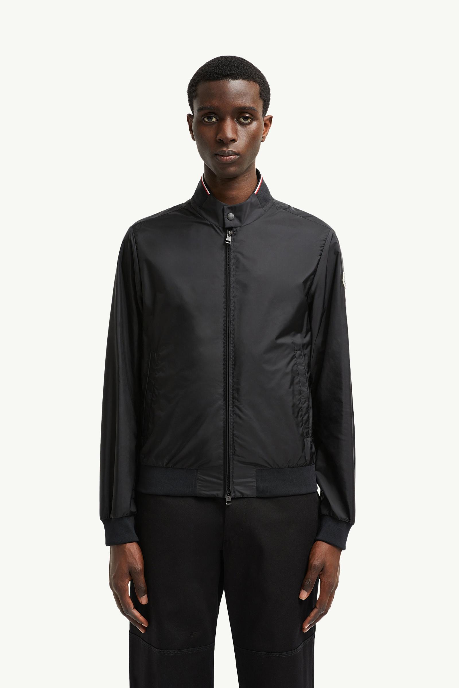 Moncler REPPE ブラック ナイロンジャケット Black Reppe Rain Jacket - Windbreakers & Raincoats for Men