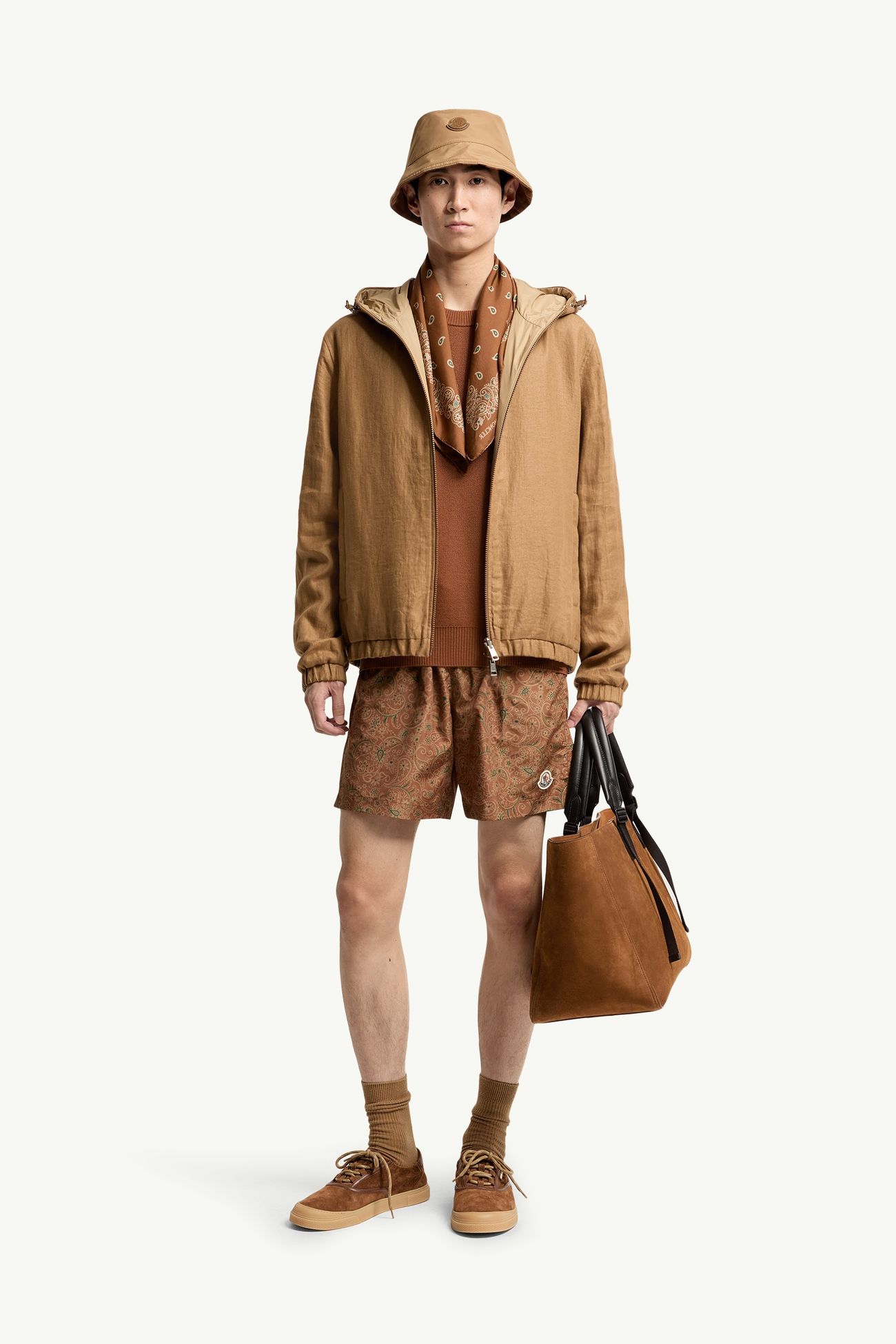 Duguay wendbare Kapuzenjacke Herren Hellbraun Moncler 0