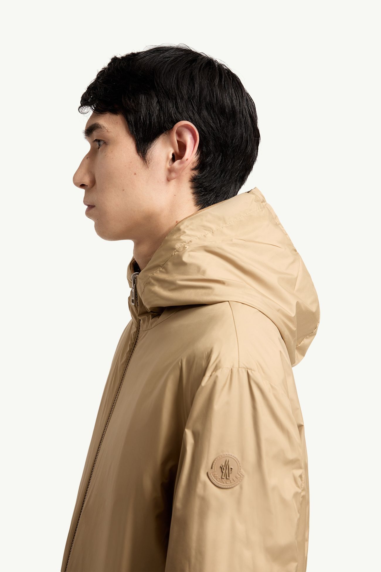 Duguay Reversible Hooded Windbreaker Men Light Brown Moncler 1