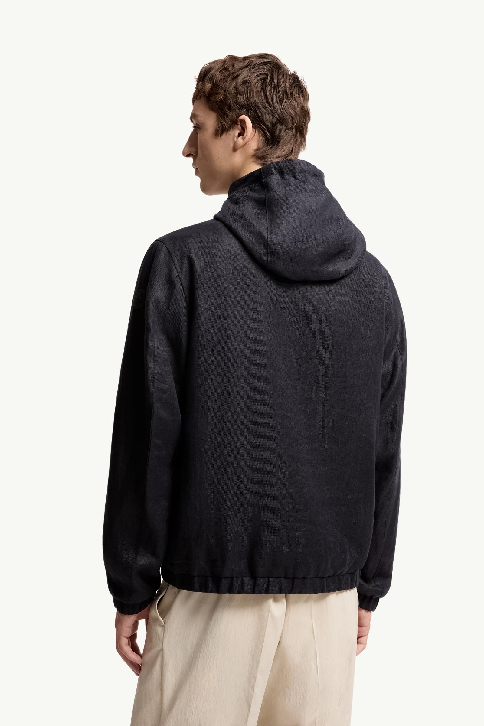 Dark Blue Duguay Reversible Hooded Jacket - Windbreakers