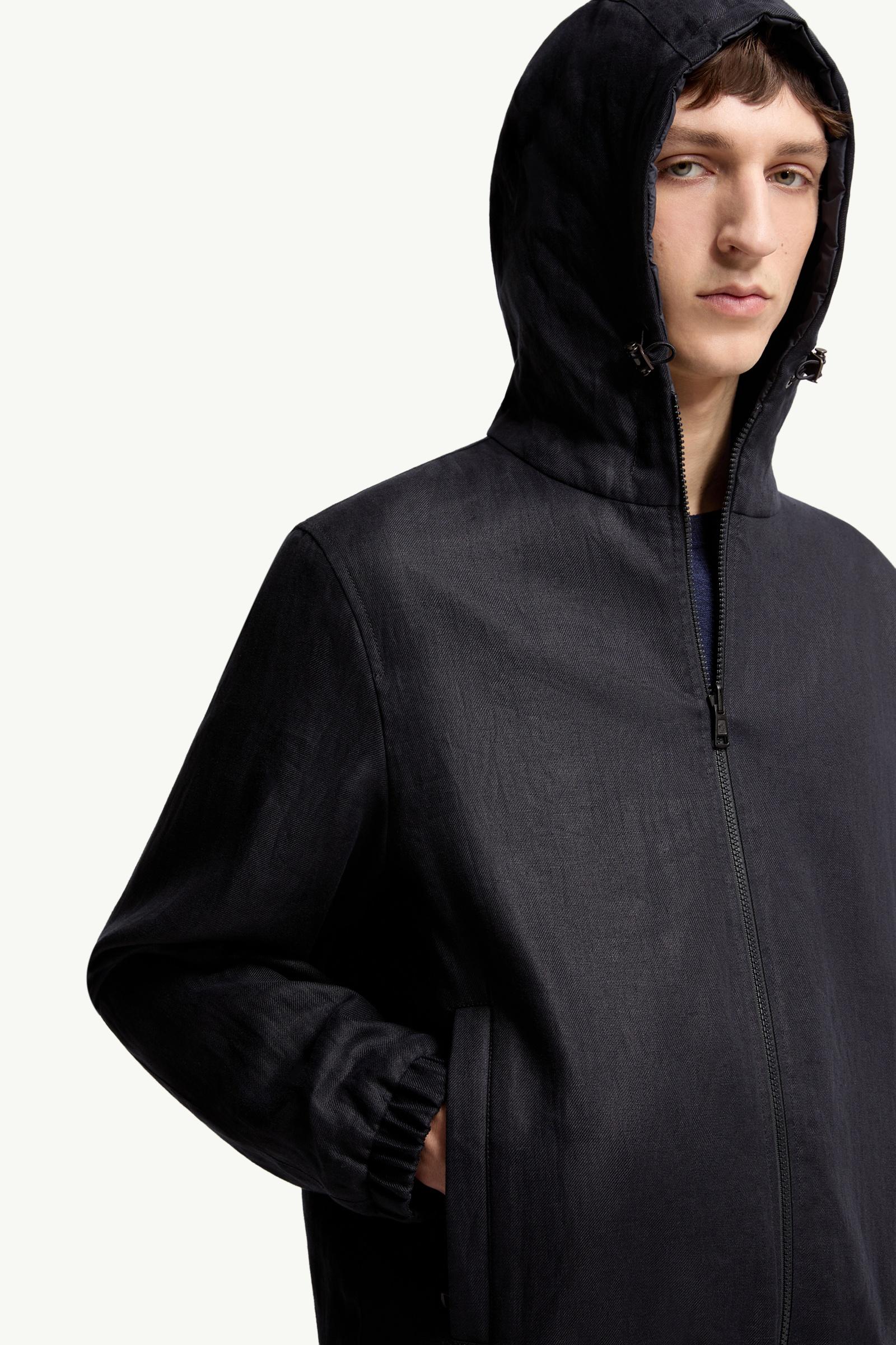 Dark Blue Duguay Reversible Hooded Jacket - Windbreakers