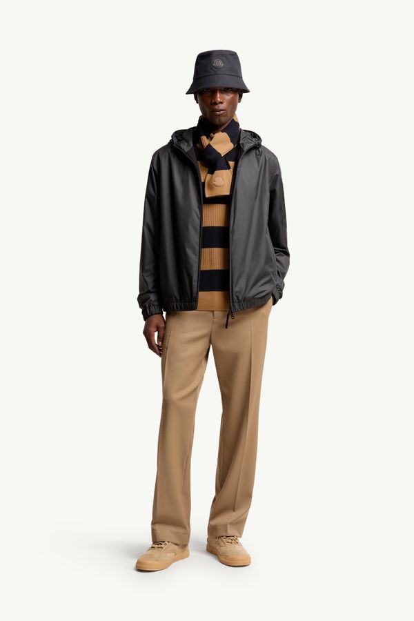 Domene Hooded Windbreaker Men Black Moncler 0