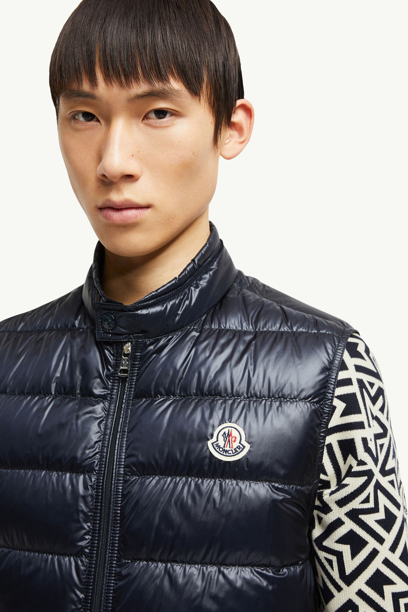 Gui verstaubare Daunenweste Herren Nachtblau Moncler 1