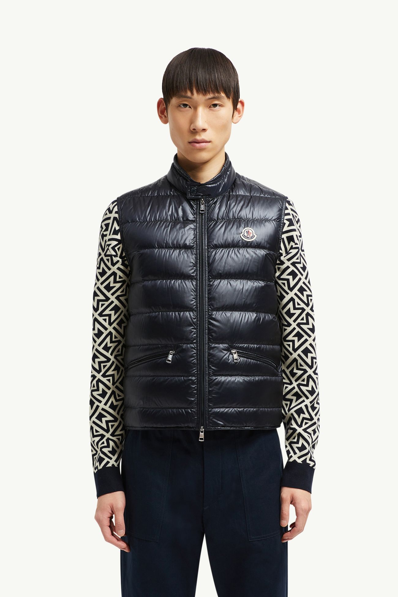 Doudoune sans manches Gui repliable Hommes Bleu Nuit Moncler 3