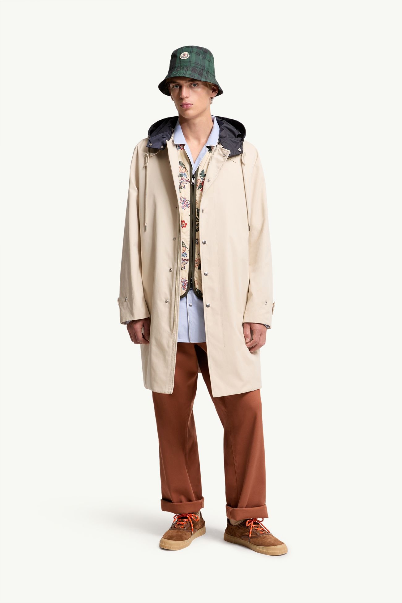 Kervoyal langer Daunenparka mit Kapuze Herren Hellbeige Moncler 0