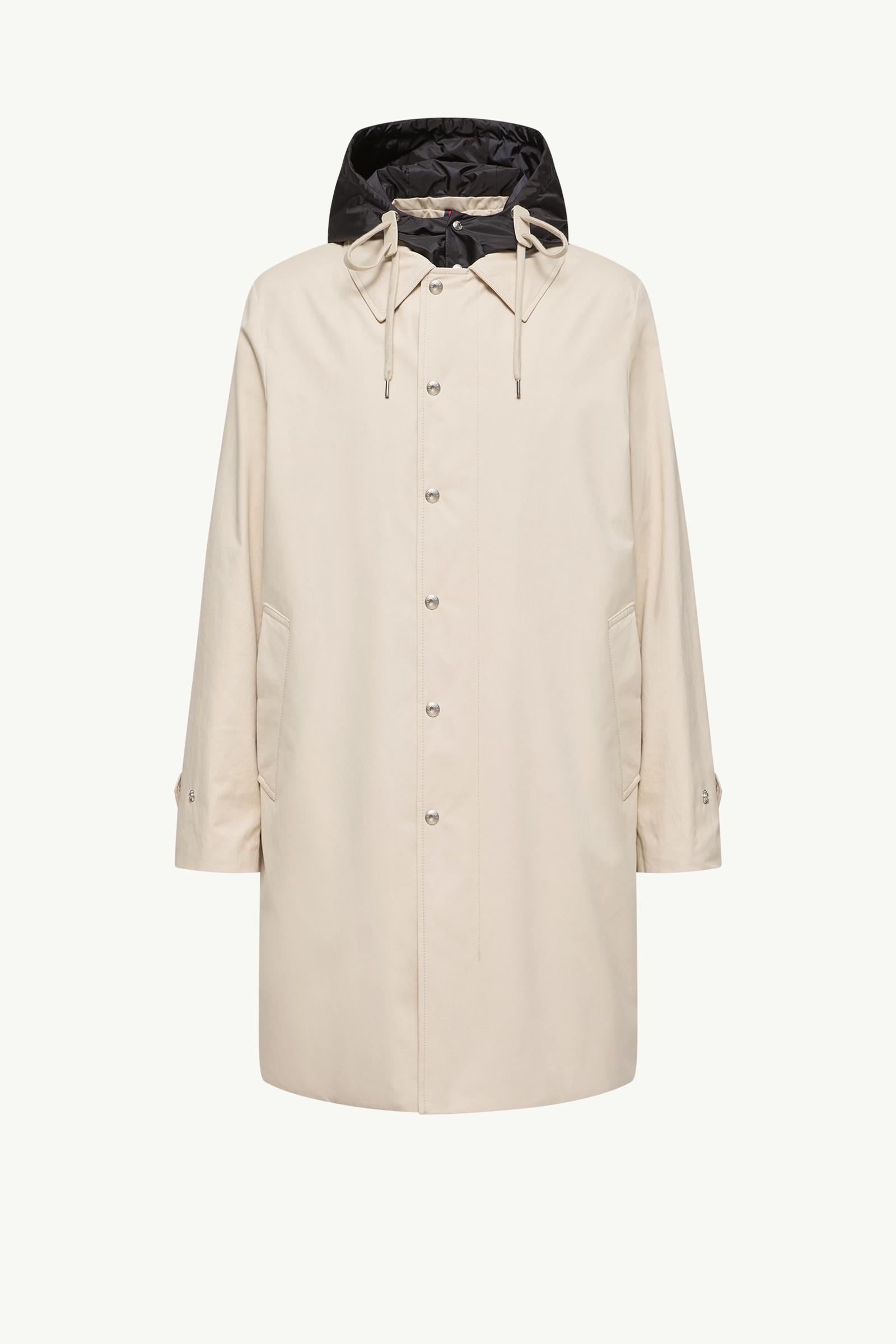 Kervoyal連帽長身羽絨派克大衣 男士 淺米色 Moncler