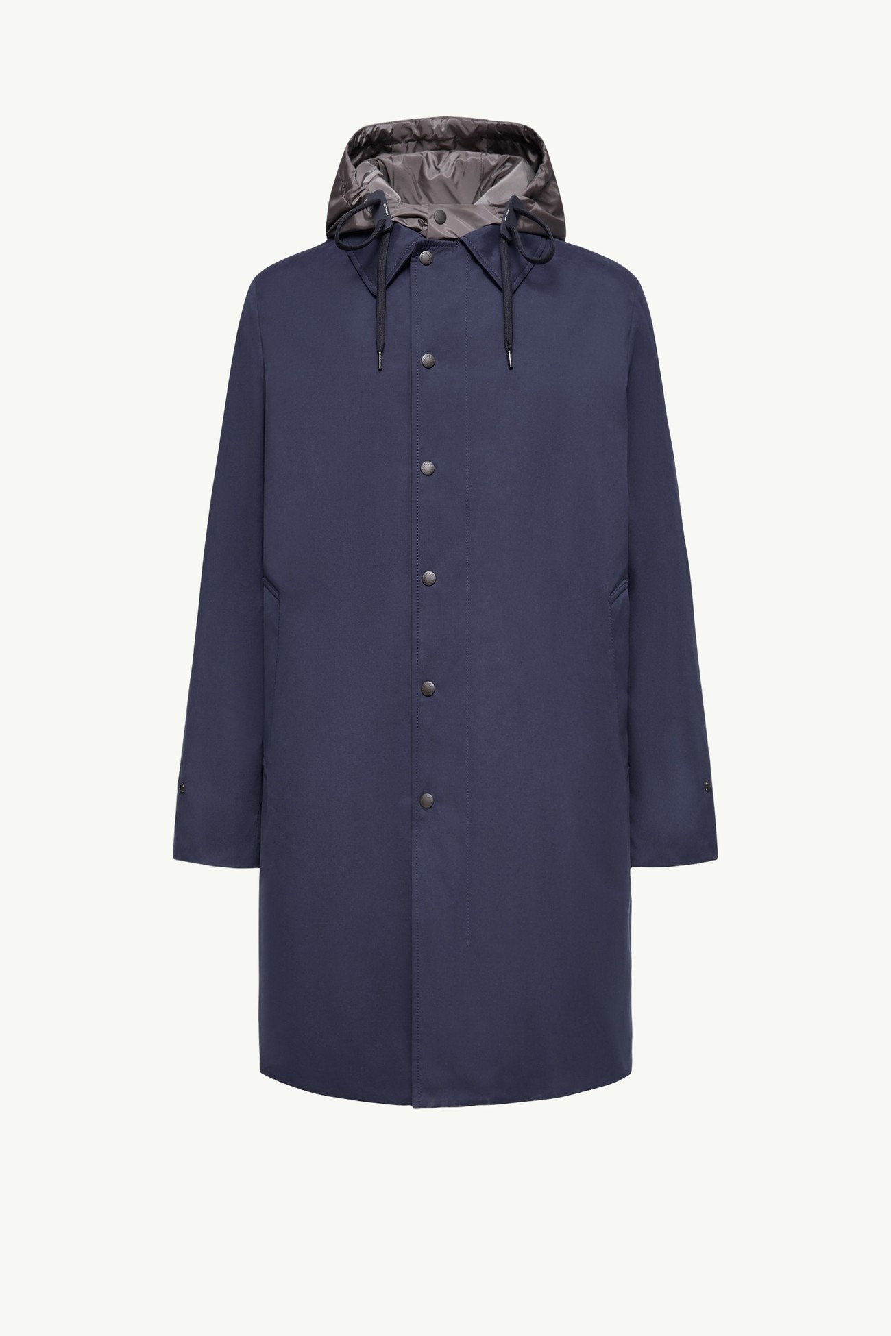 Kervoyal Hooded Long Down Parka Jacket Men Navy Blue Moncler 2